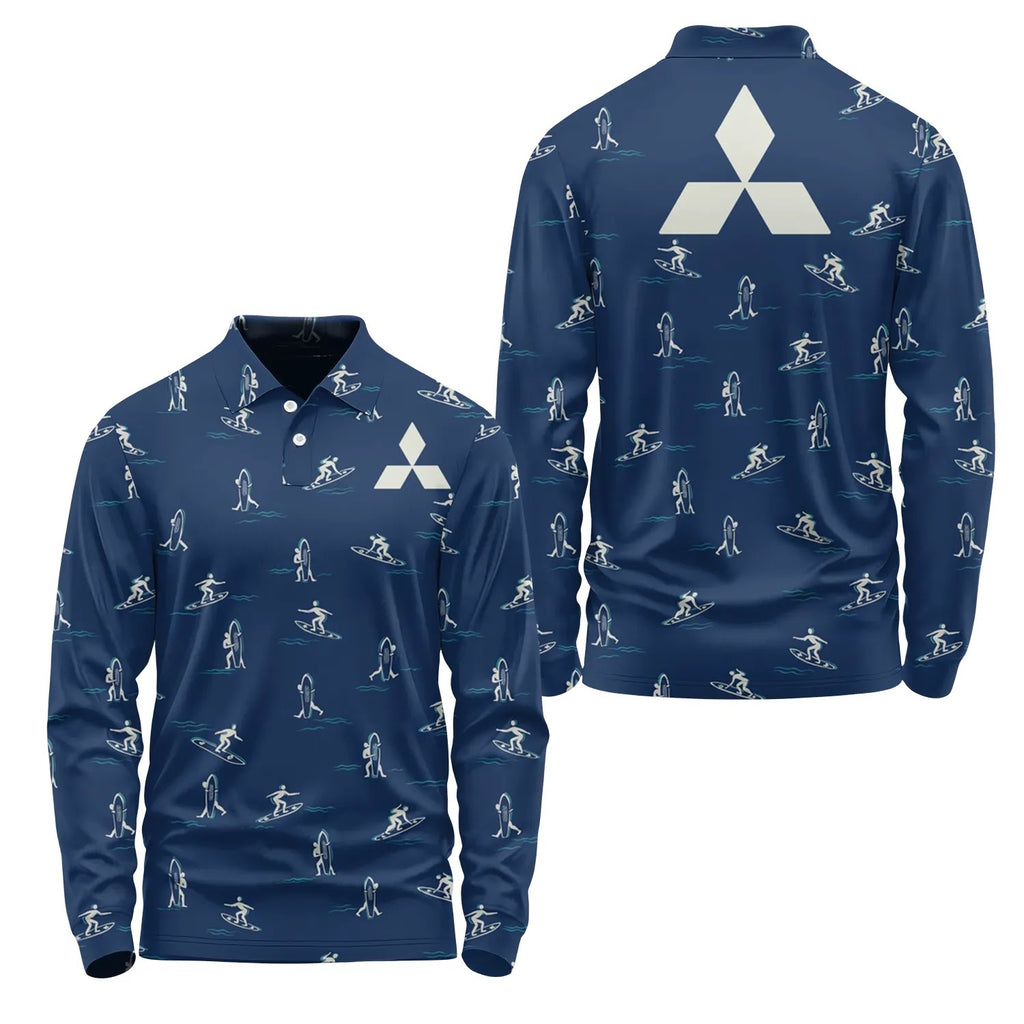 Mitsubishi Long Sleeve Polo SHW011