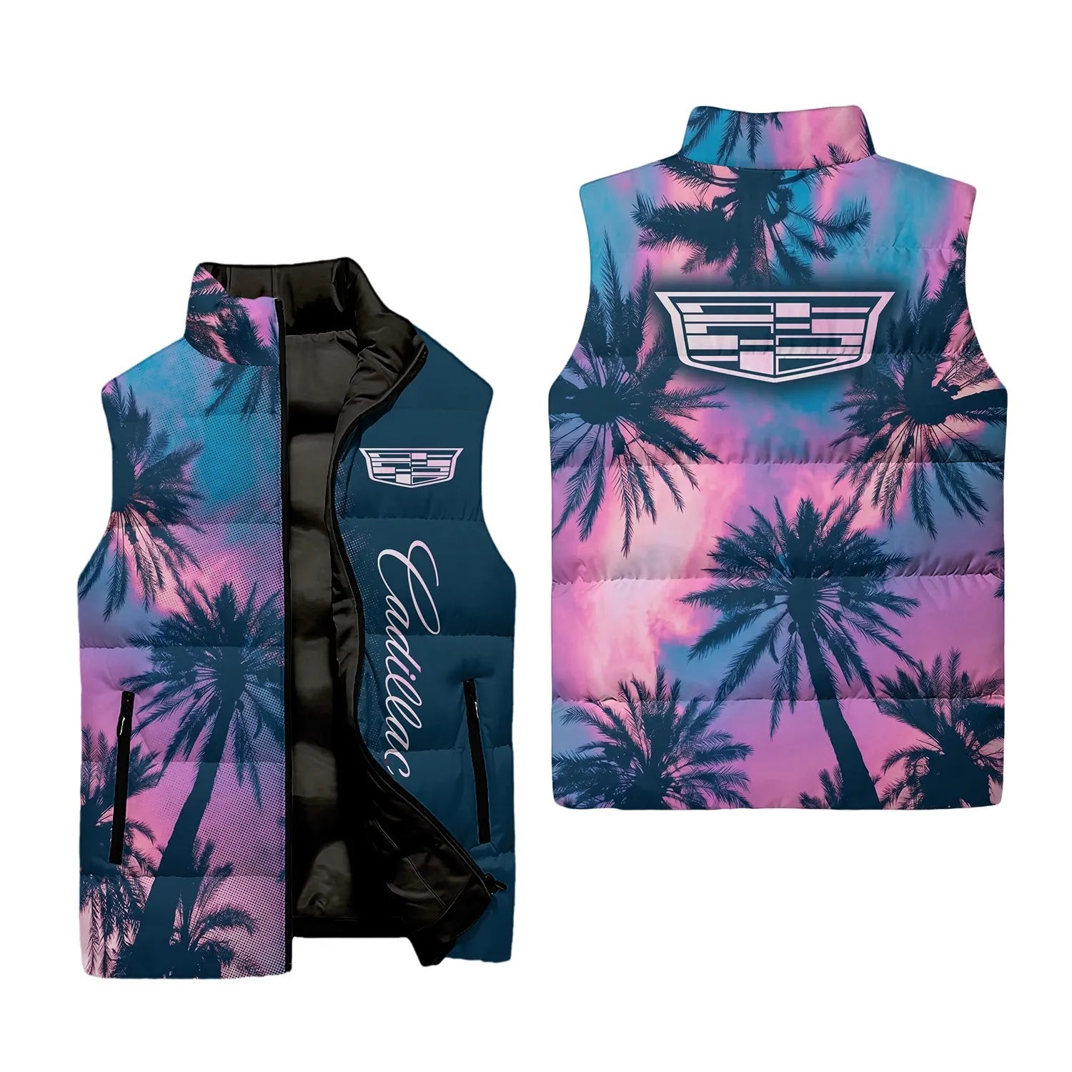 Cadillac Sleeveless Puffer Jacket SHW030