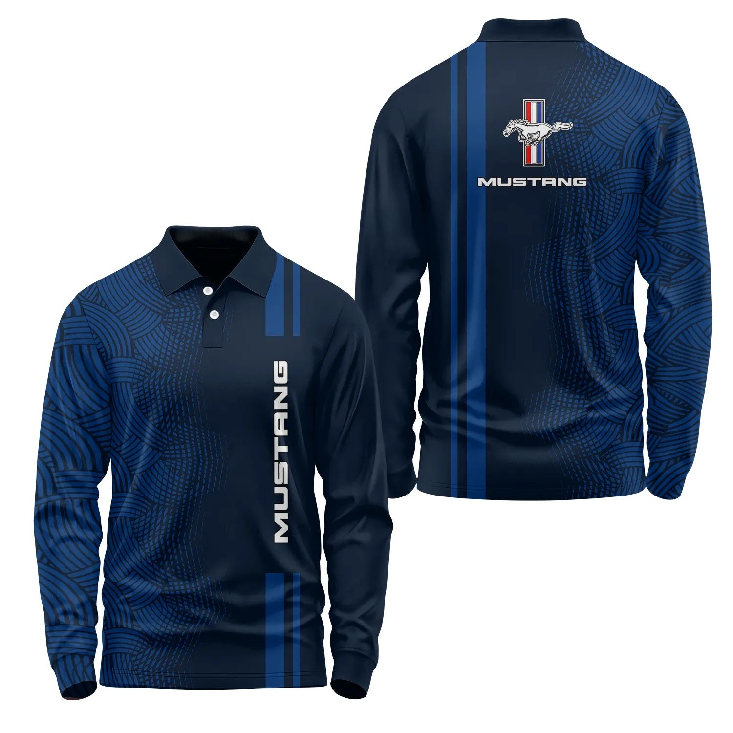 Ford Mustang Long Sleeve Polo SC084