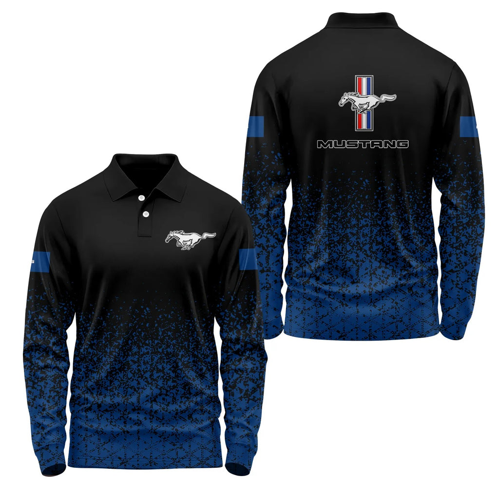Ford Mustang Long Sleeve Polo SC096