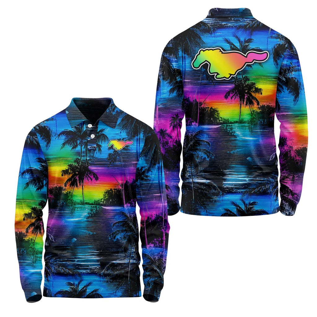 Ford Mustang Long Sleeve Polo SHW055