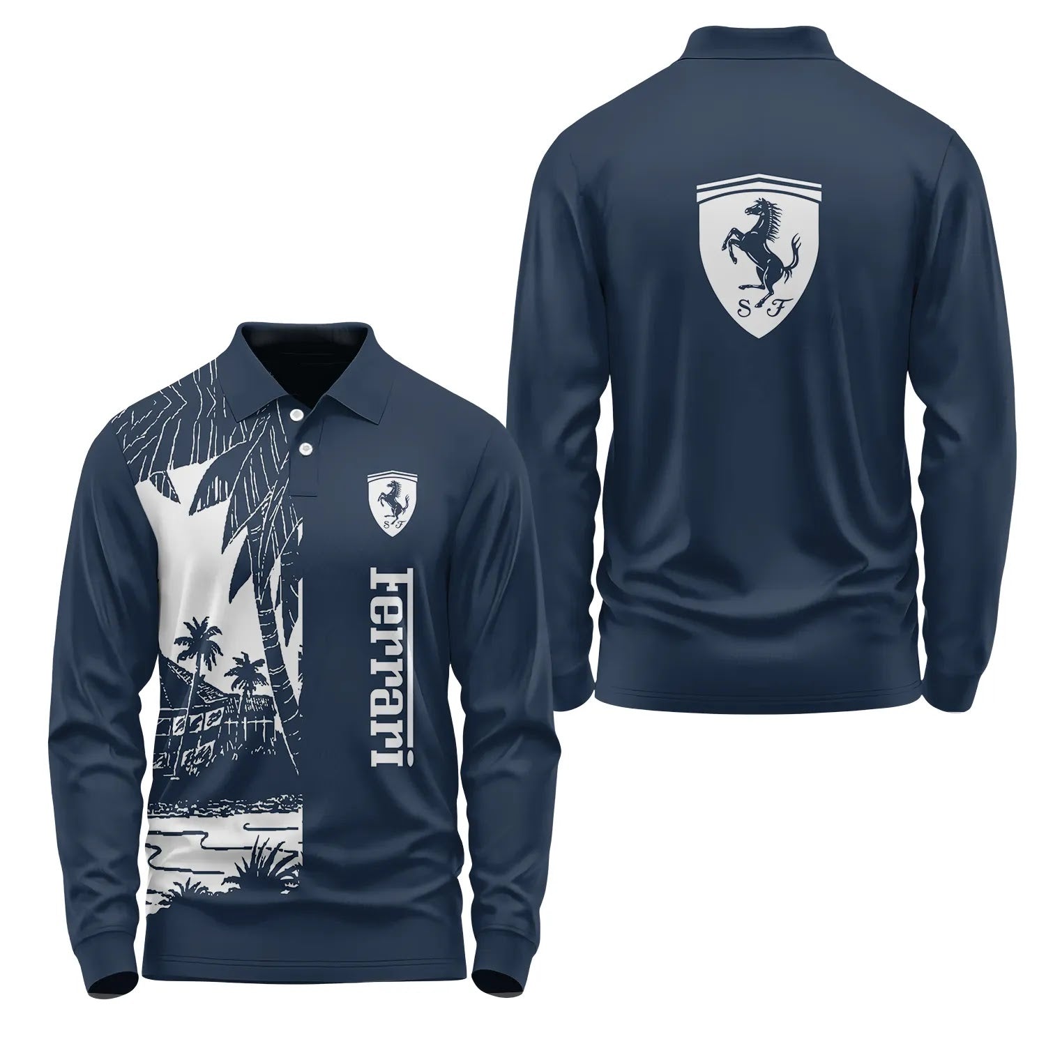 Ferrari Long Sleeve Polo SHW031