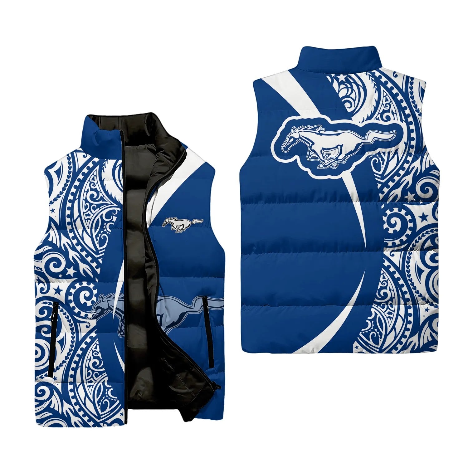 Ford Mustang Sleeveless Puffer Jacket SHW072