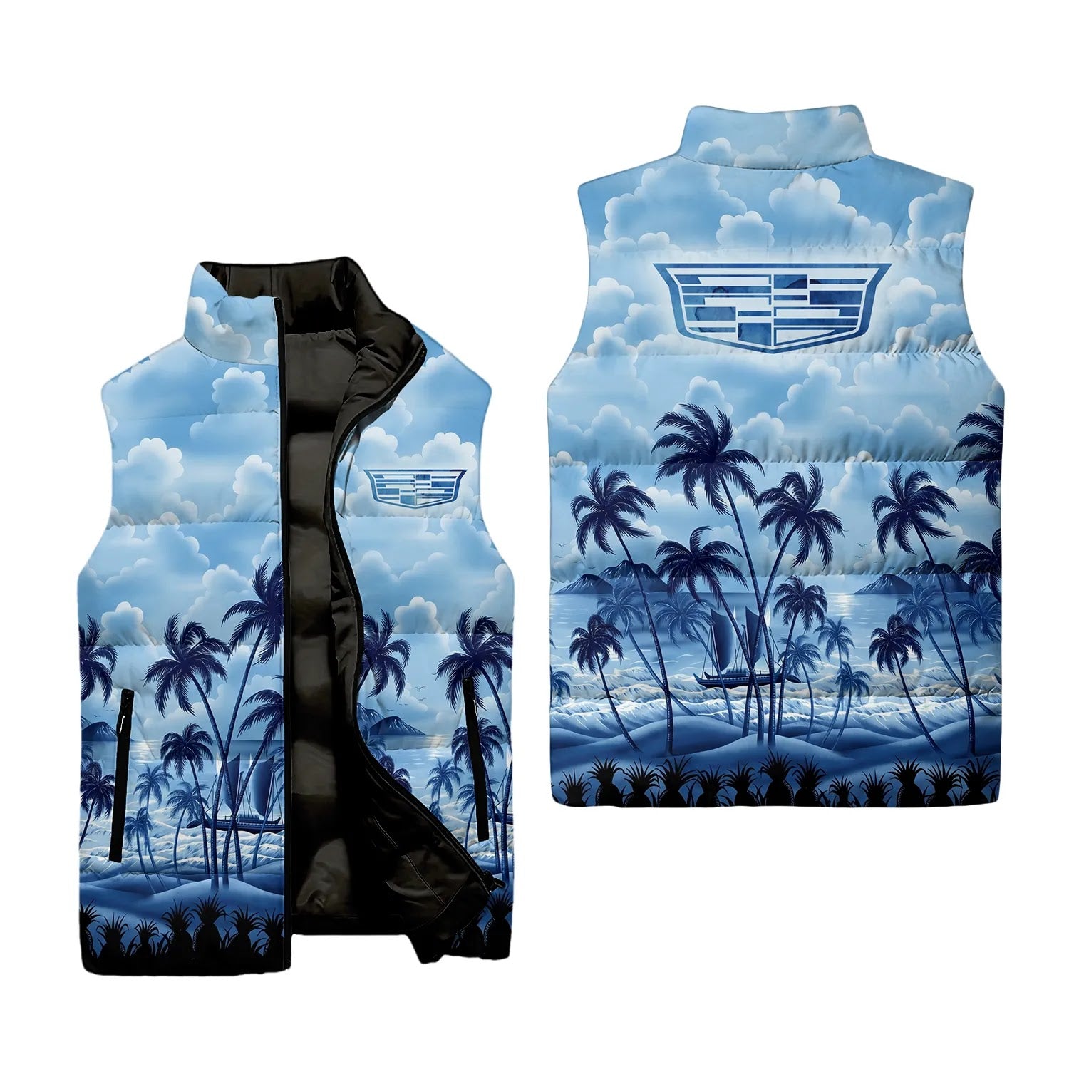 Cadillac Sleeveless Puffer Jacket SHW018