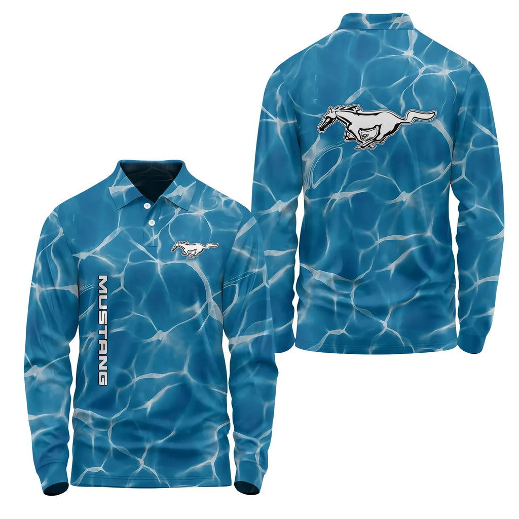 Ford Mustang Long Sleeve Polo SHW035