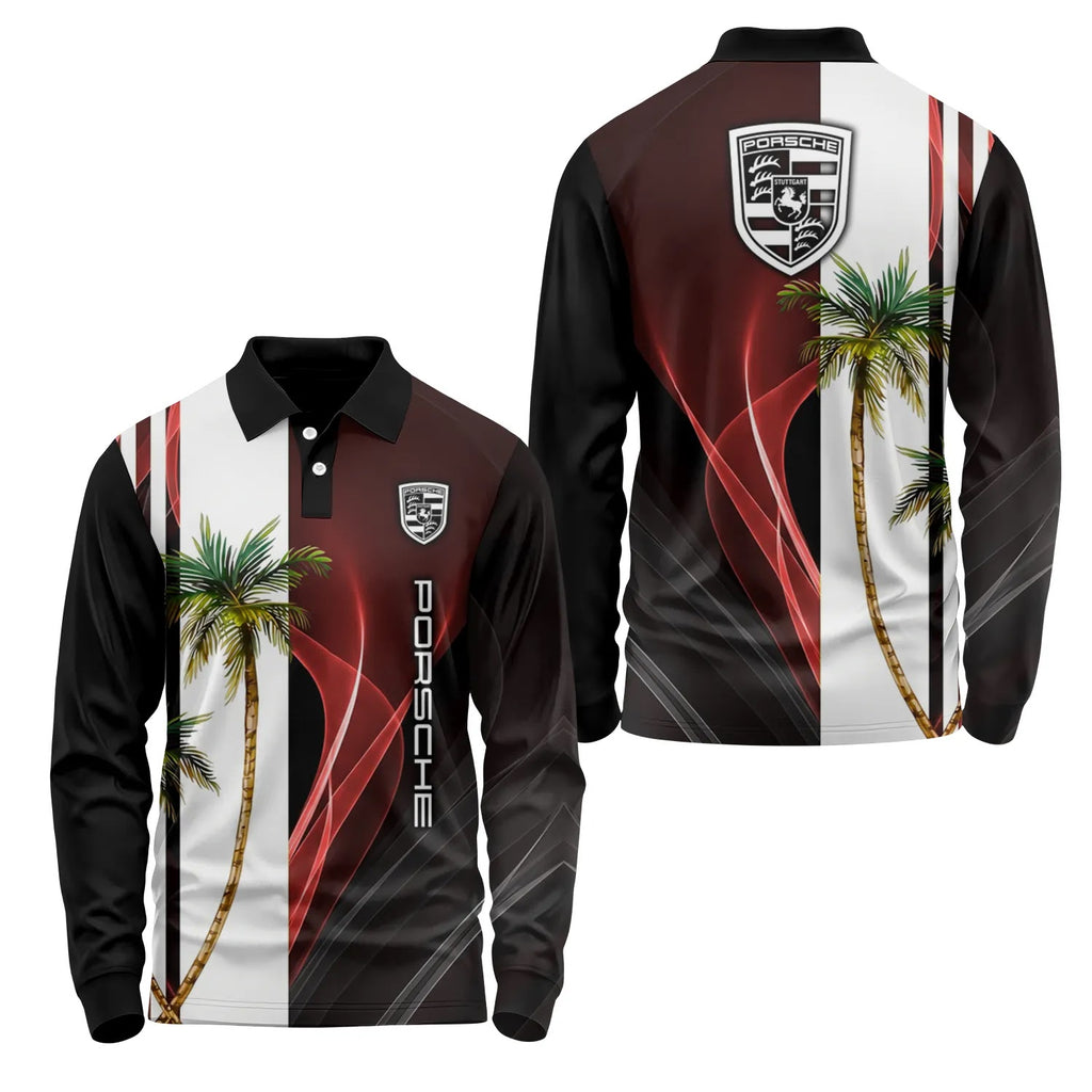 Porsche Long Sleeve Polo SHW036
