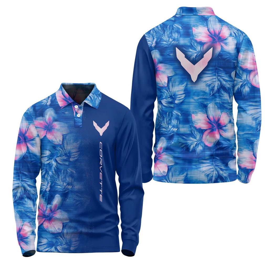 Corvette Long Sleeve Polo SHW057