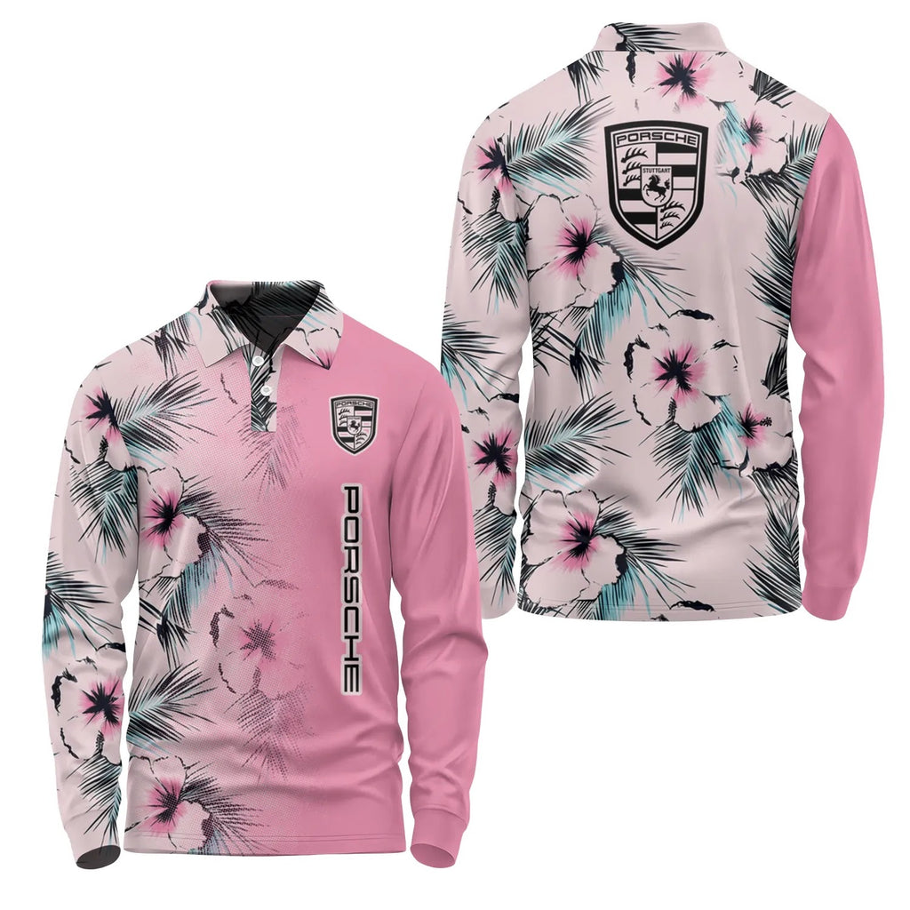 Porsche Long Sleeve Polo SHW056