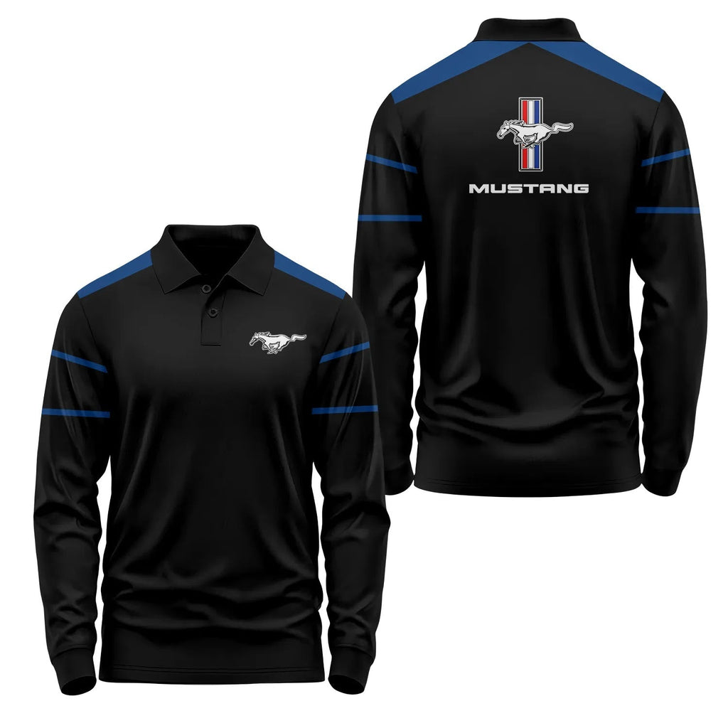 Ford Mustang Long Sleeve Polo SC041