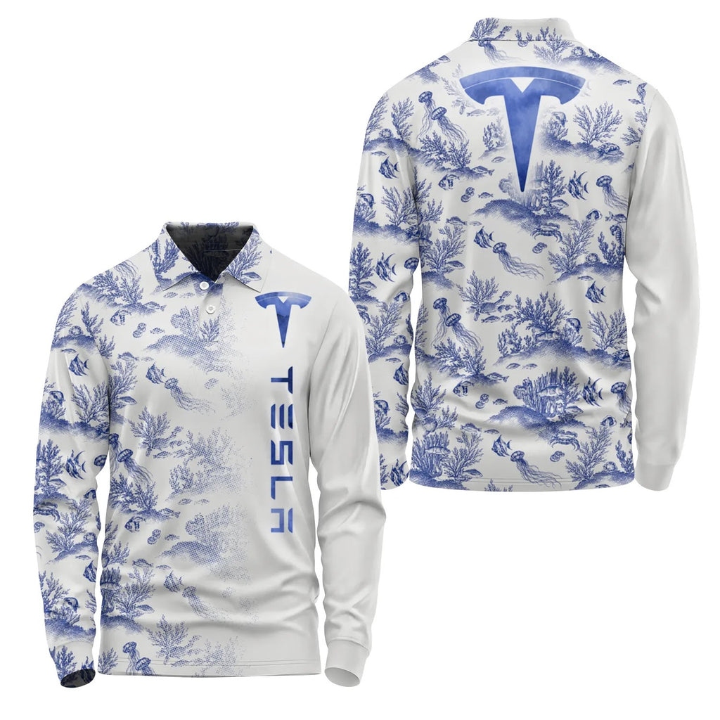 Tesla Long Sleeve Polo SHW009