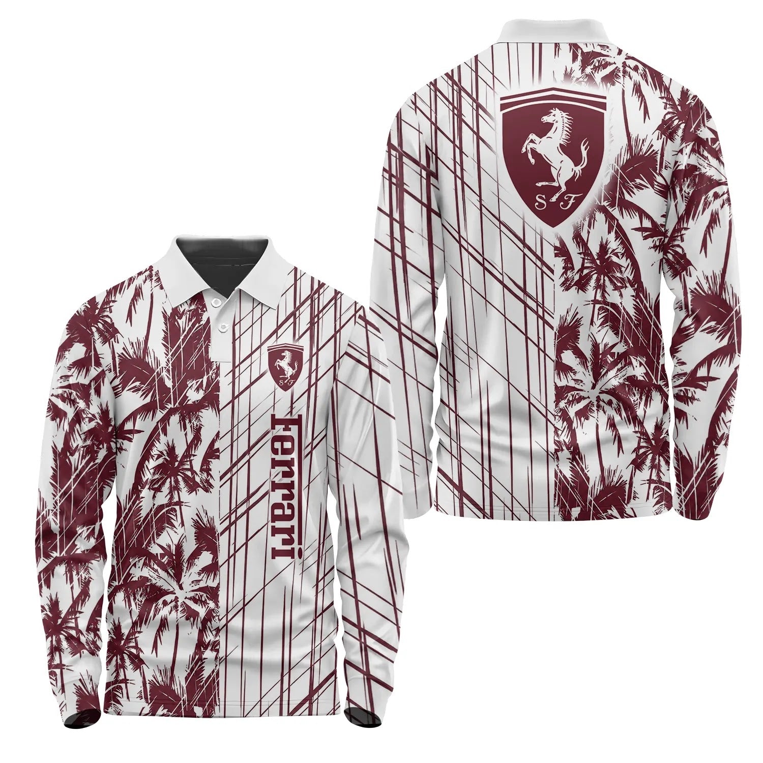 Ferrari Long Sleeve Polo SHW041