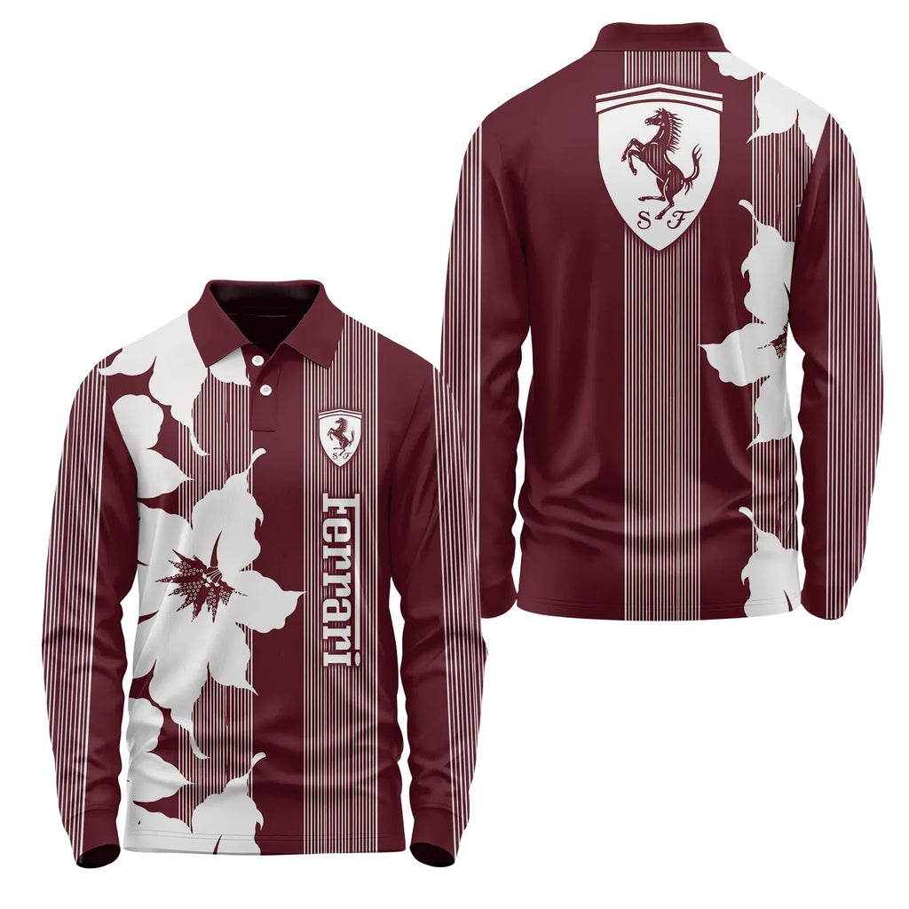 Ferrari Long Sleeve Polo SHW039