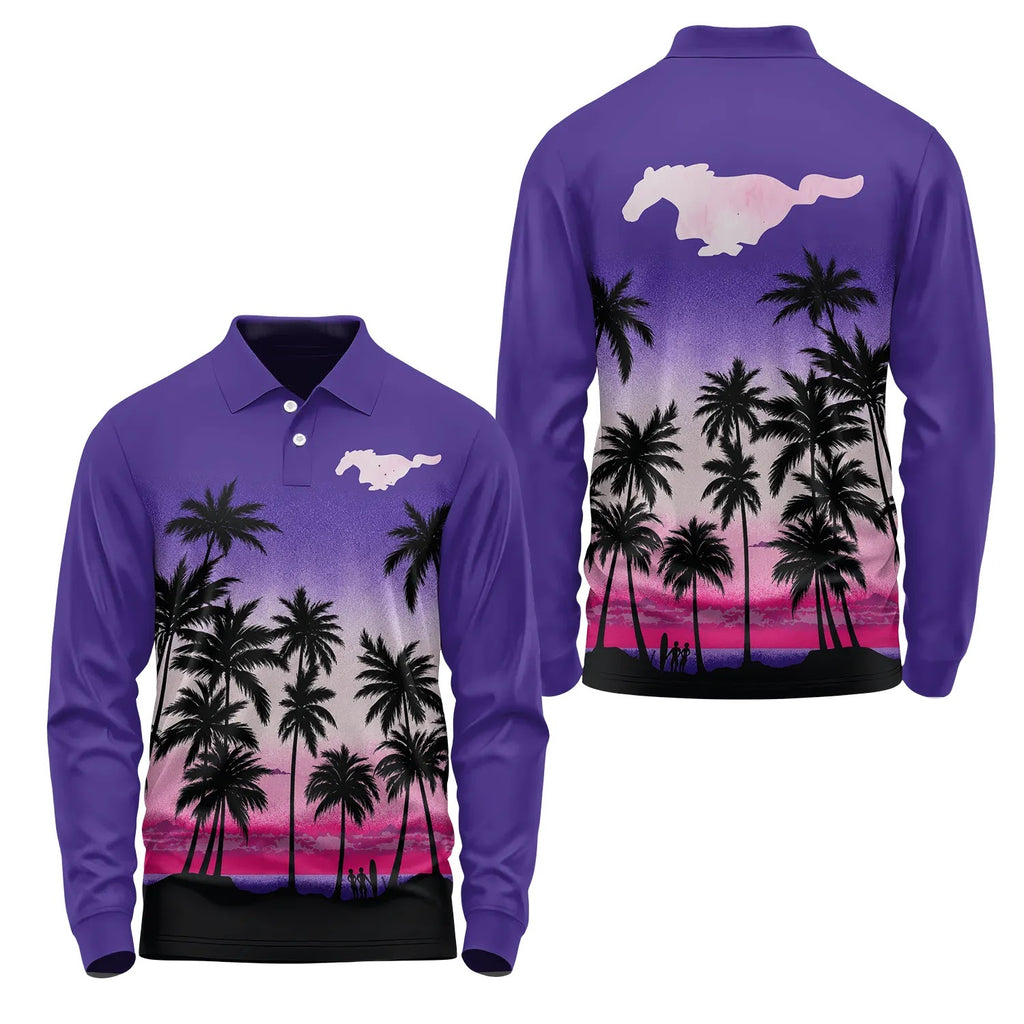 Ford Mustang Long Sleeve Polo SHW019