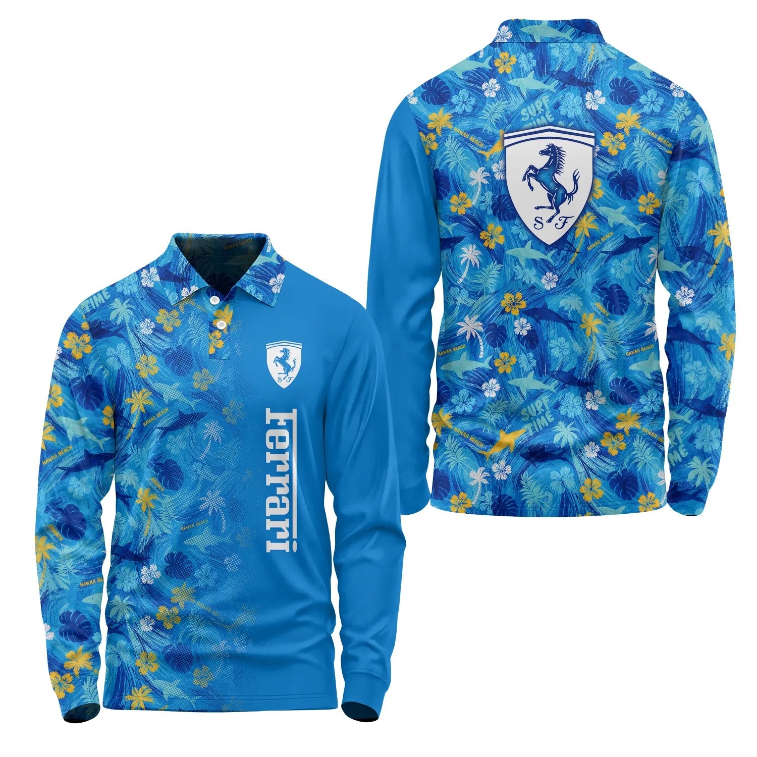 Ferrari Long Sleeve Polo SHW027