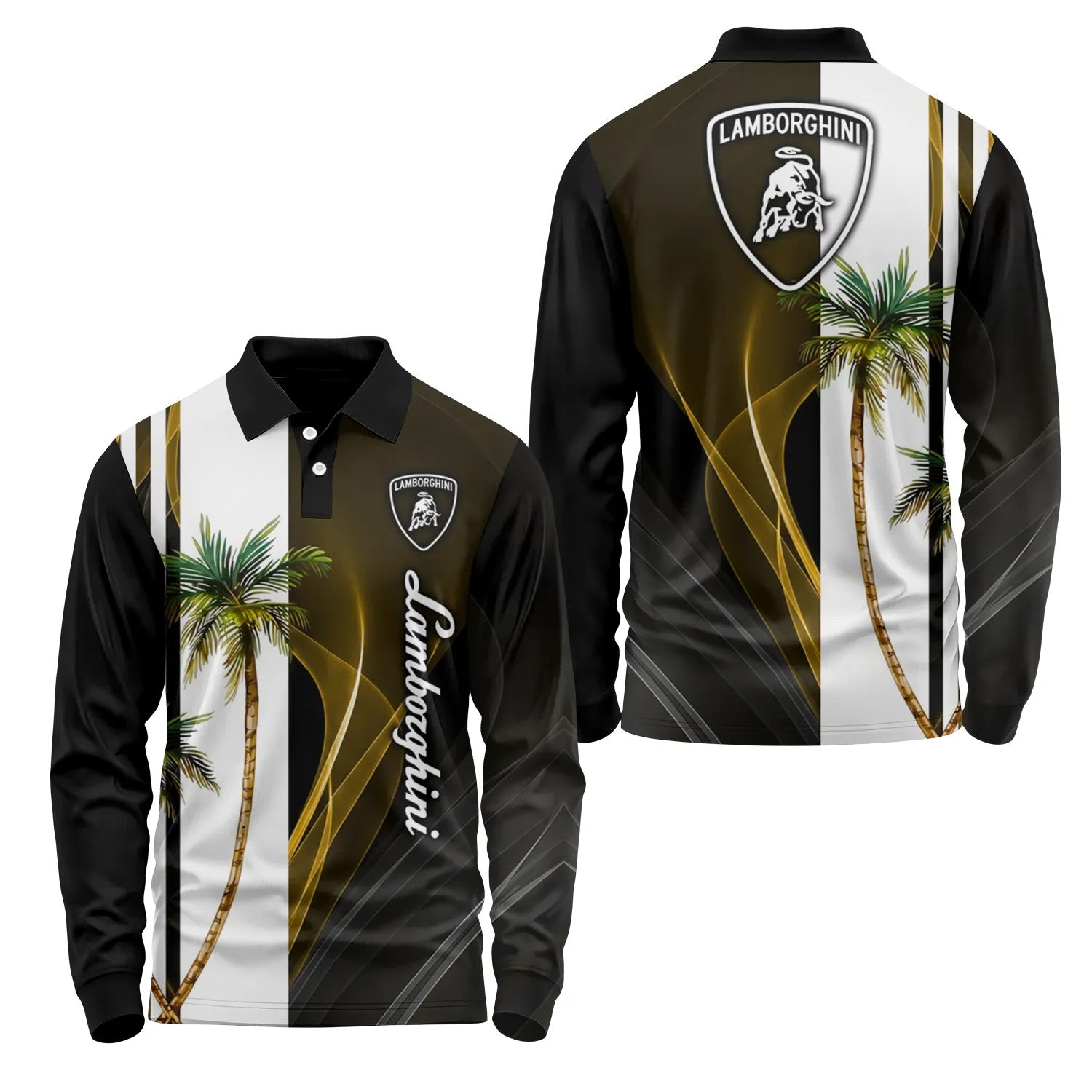 Lamborghini Long Sleeve Polo SHW036