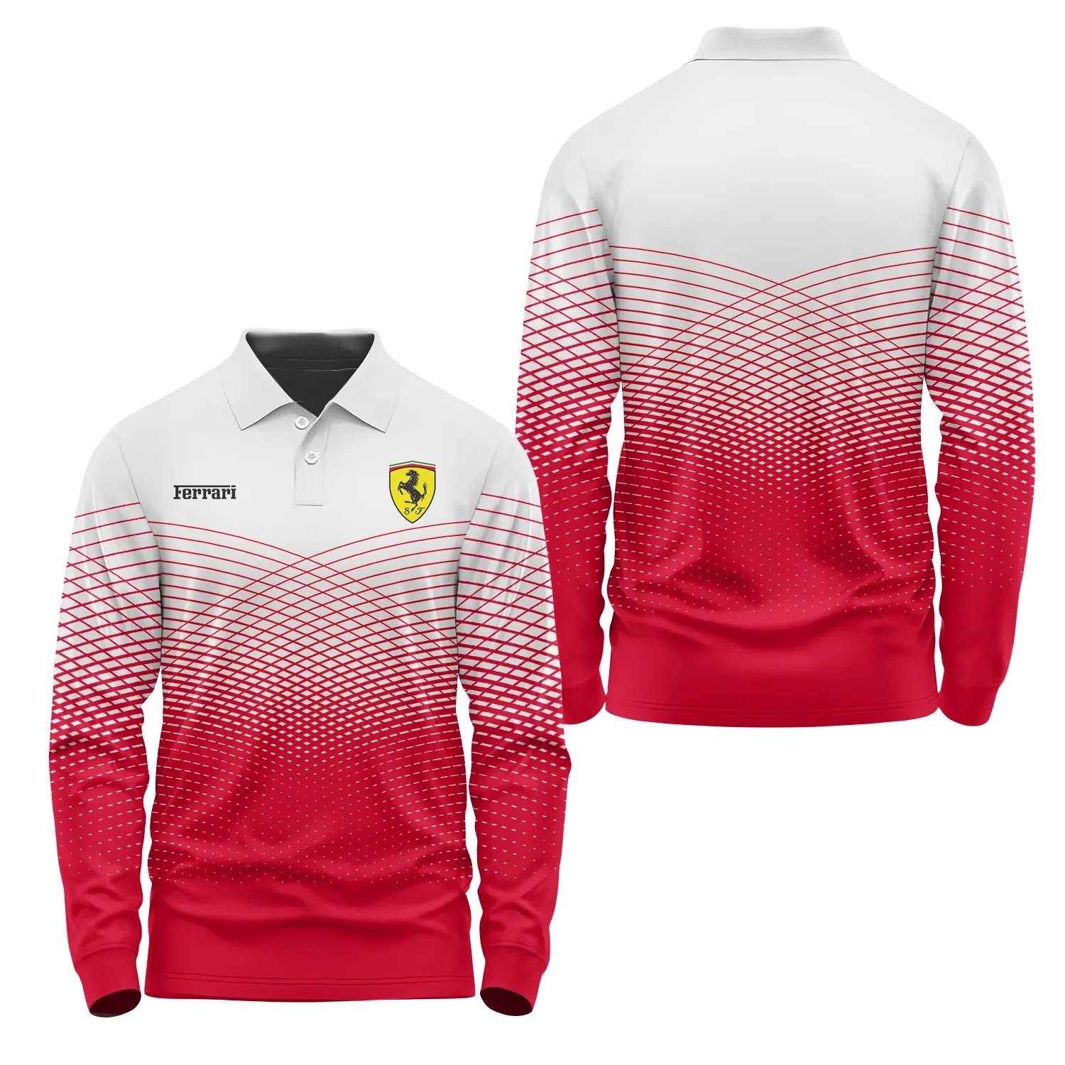 Ferrari Long Sleeve Polo SC109