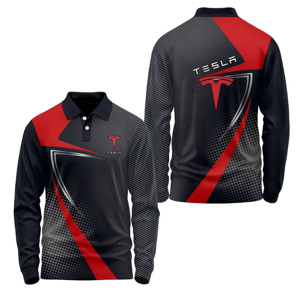 Tesla Long Sleeve Polo SC059