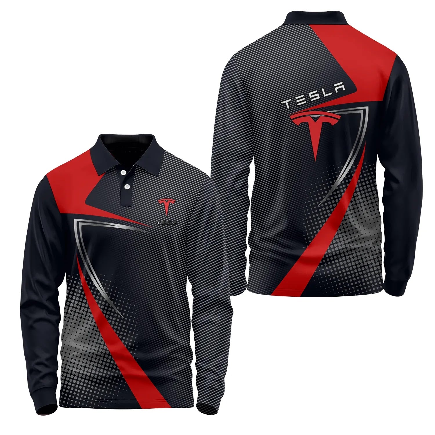 Tesla Long Sleeve Polo SC059