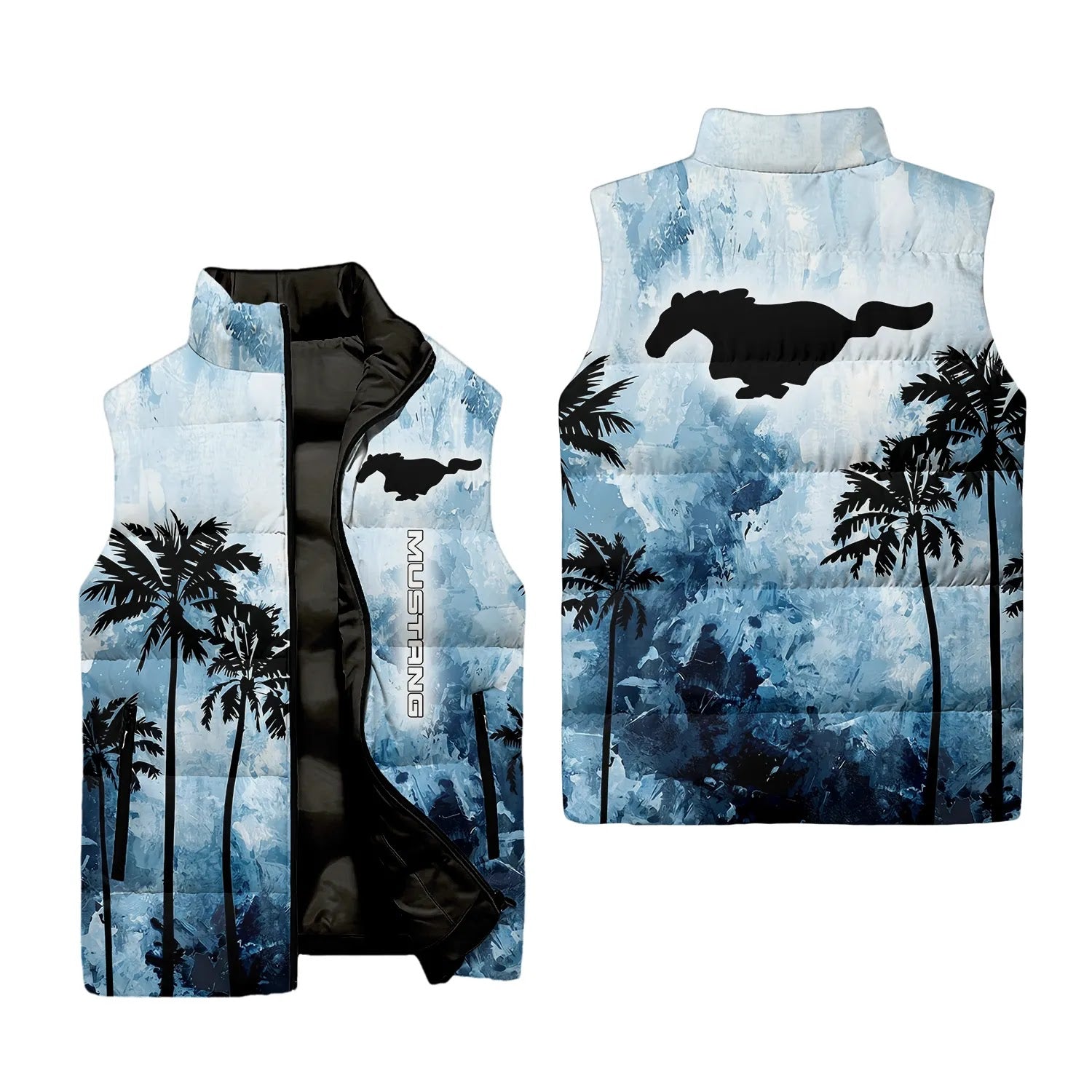 Ford Mustang Sleeveless Puffer Jacket SHW034