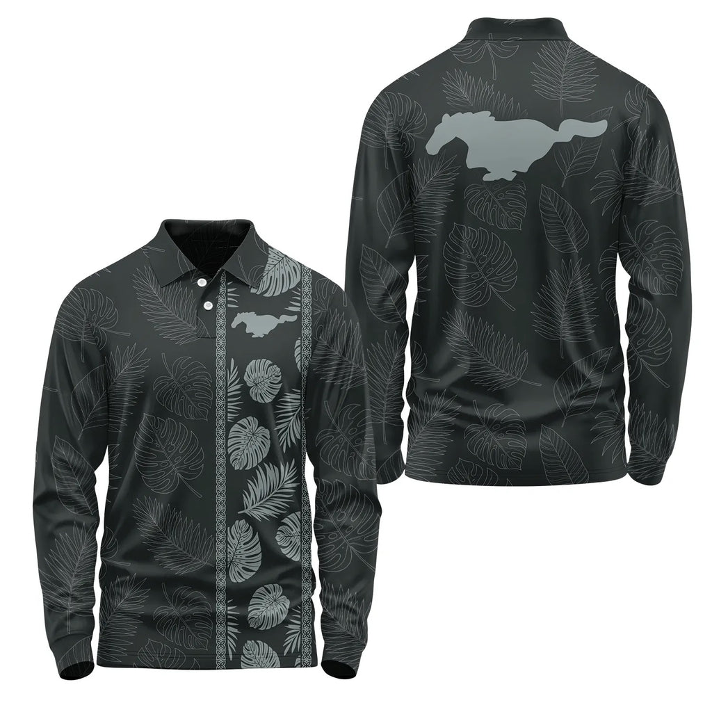 Ford Mustang Long Sleeve Polo SHW022