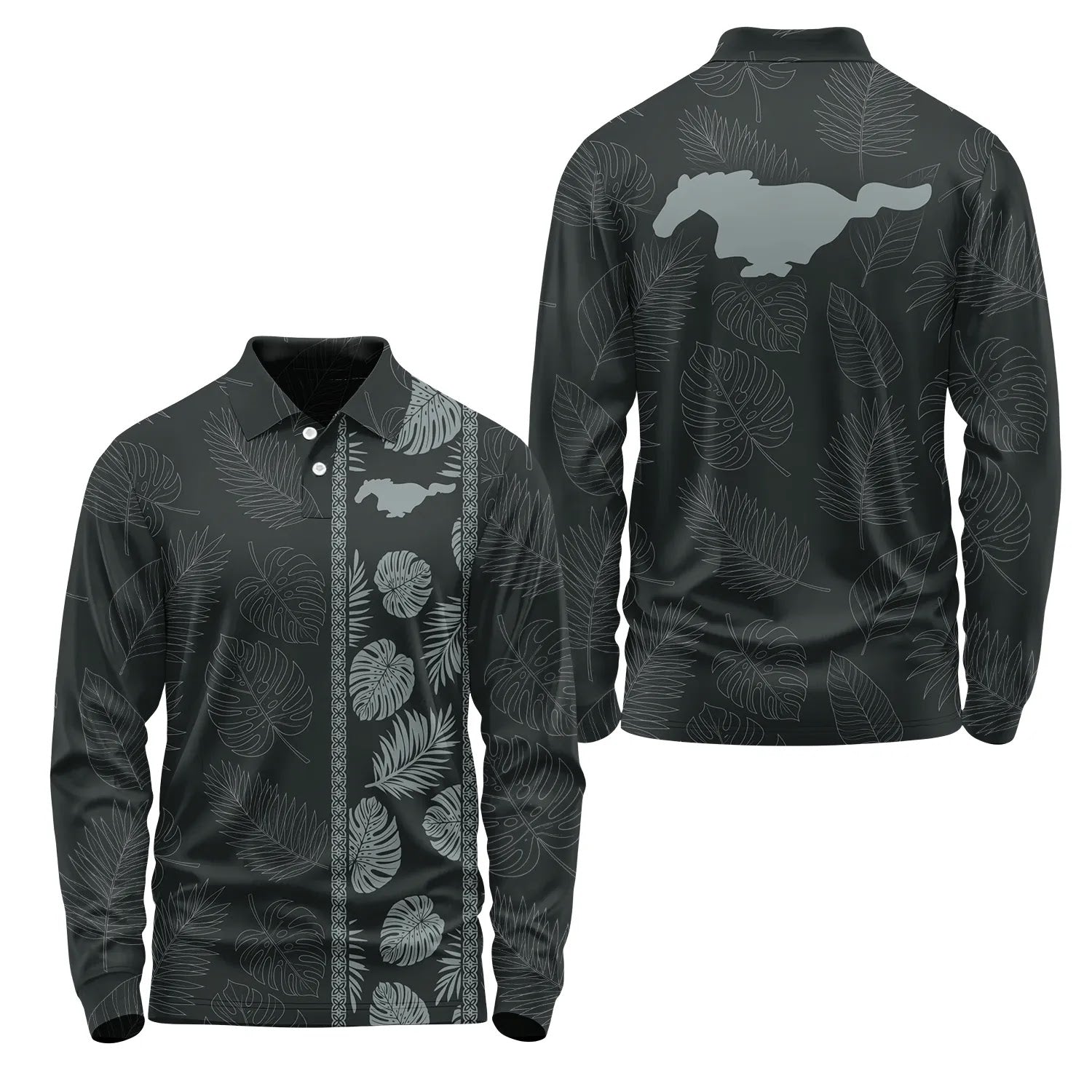 Ford Mustang Long Sleeve Polo SHW022