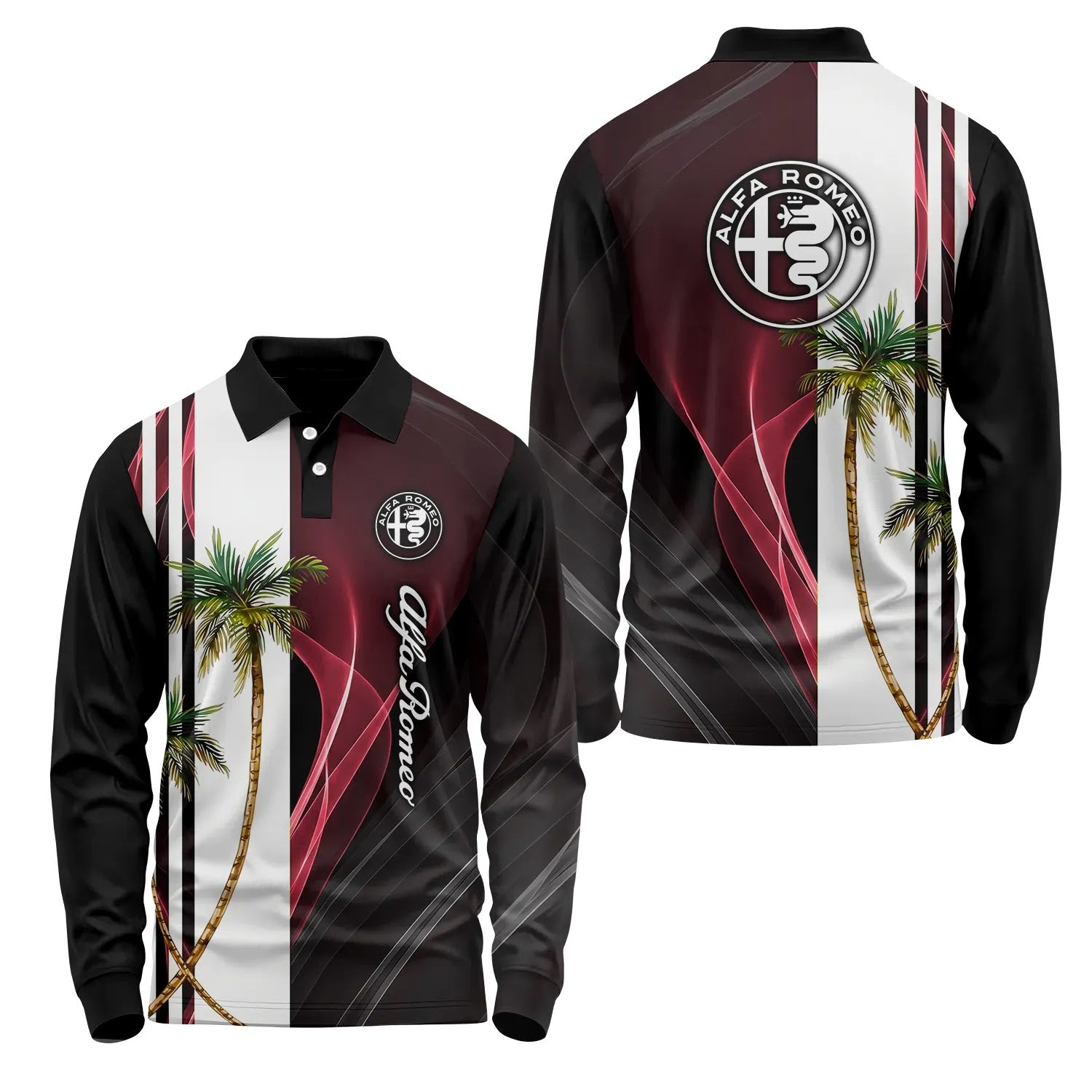 Alfa Romeo Long Sleeve Polo SHW036