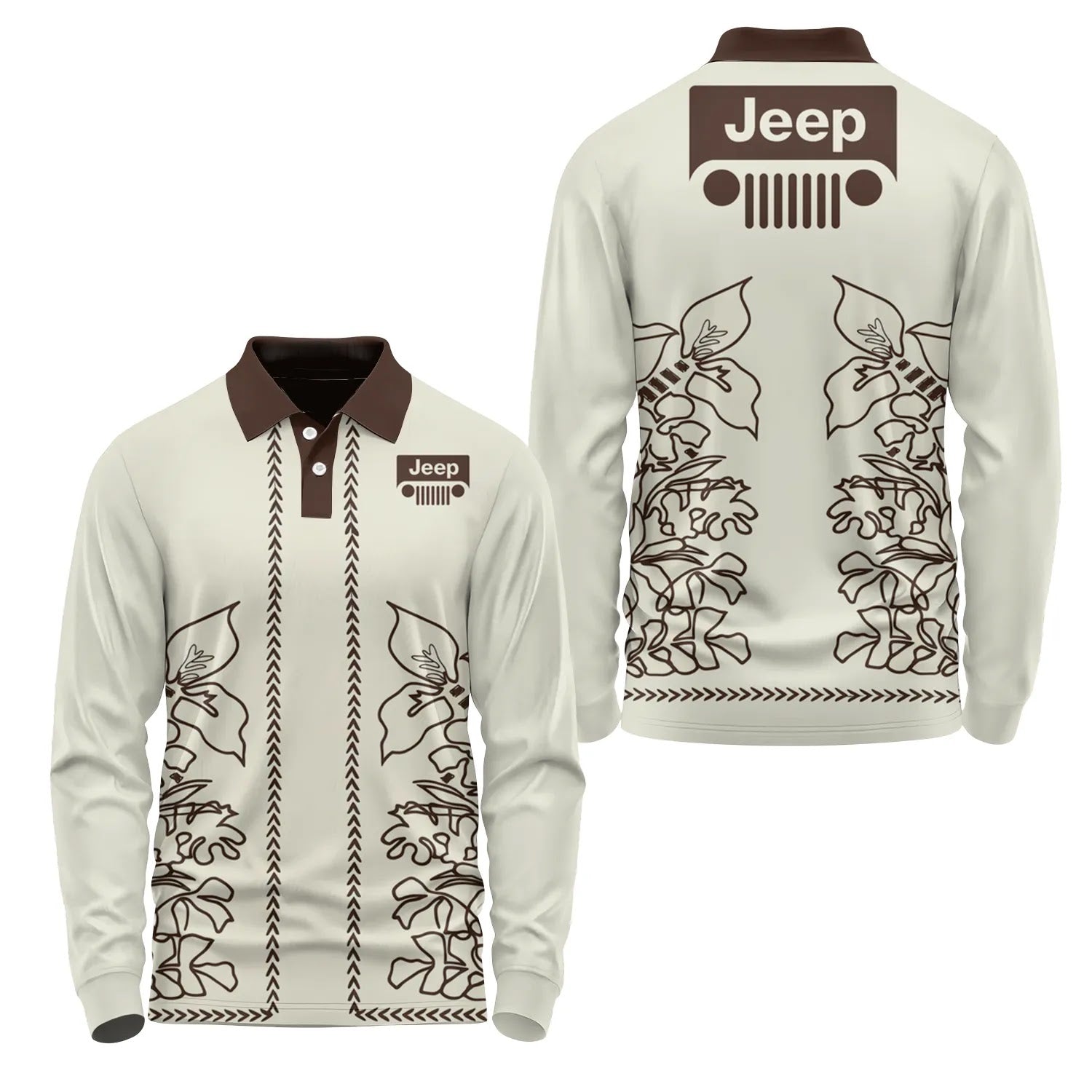 Jeep Long Sleeve Polo SHW064