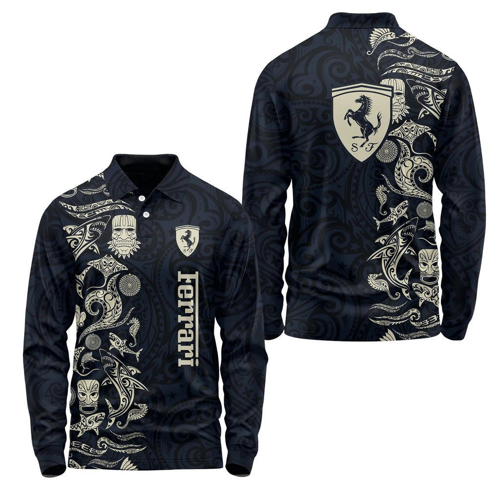 Ferrari Long Sleeve Polo SHW033