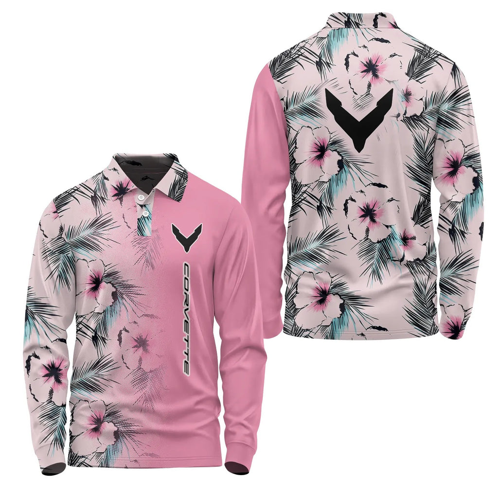Corvette Long Sleeve Polo SHW056