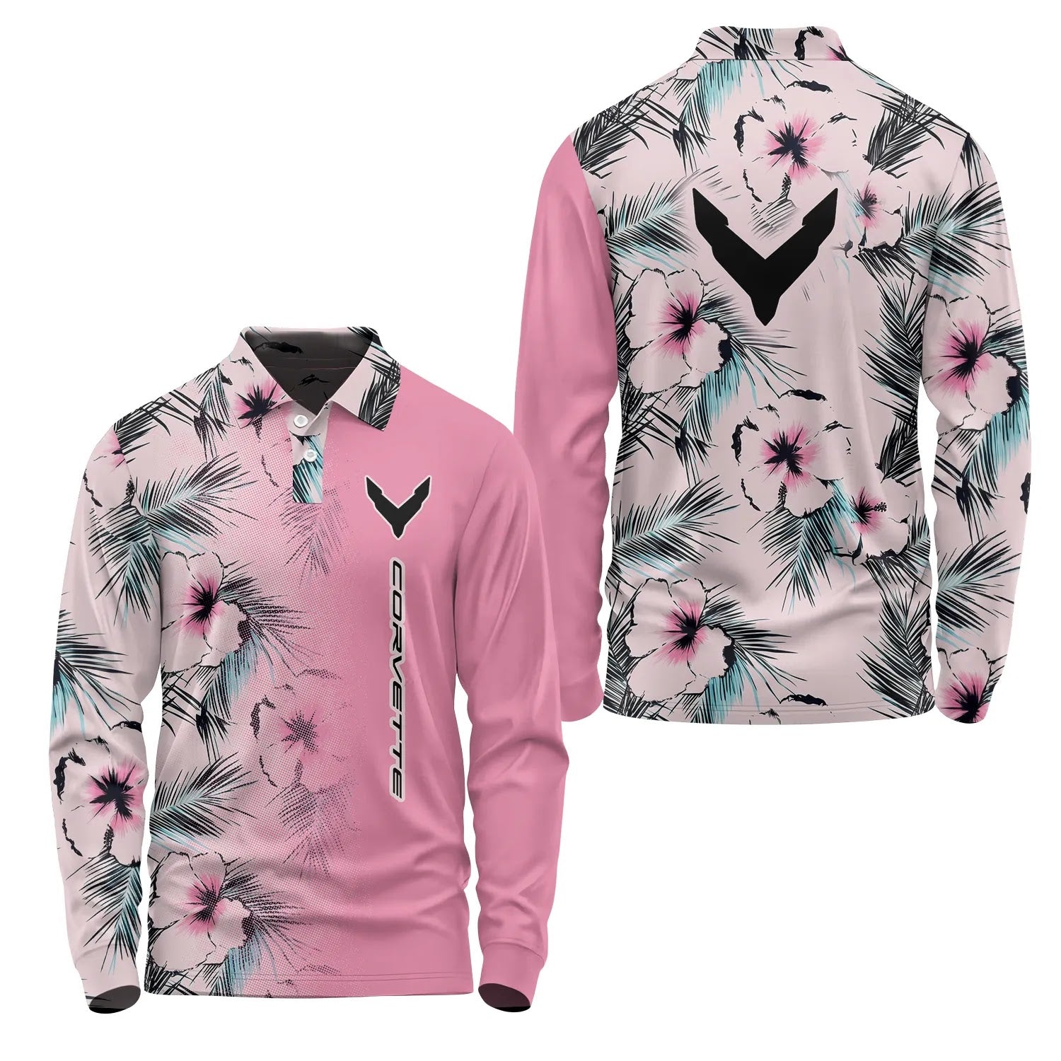 Corvette Long Sleeve Polo SHW056