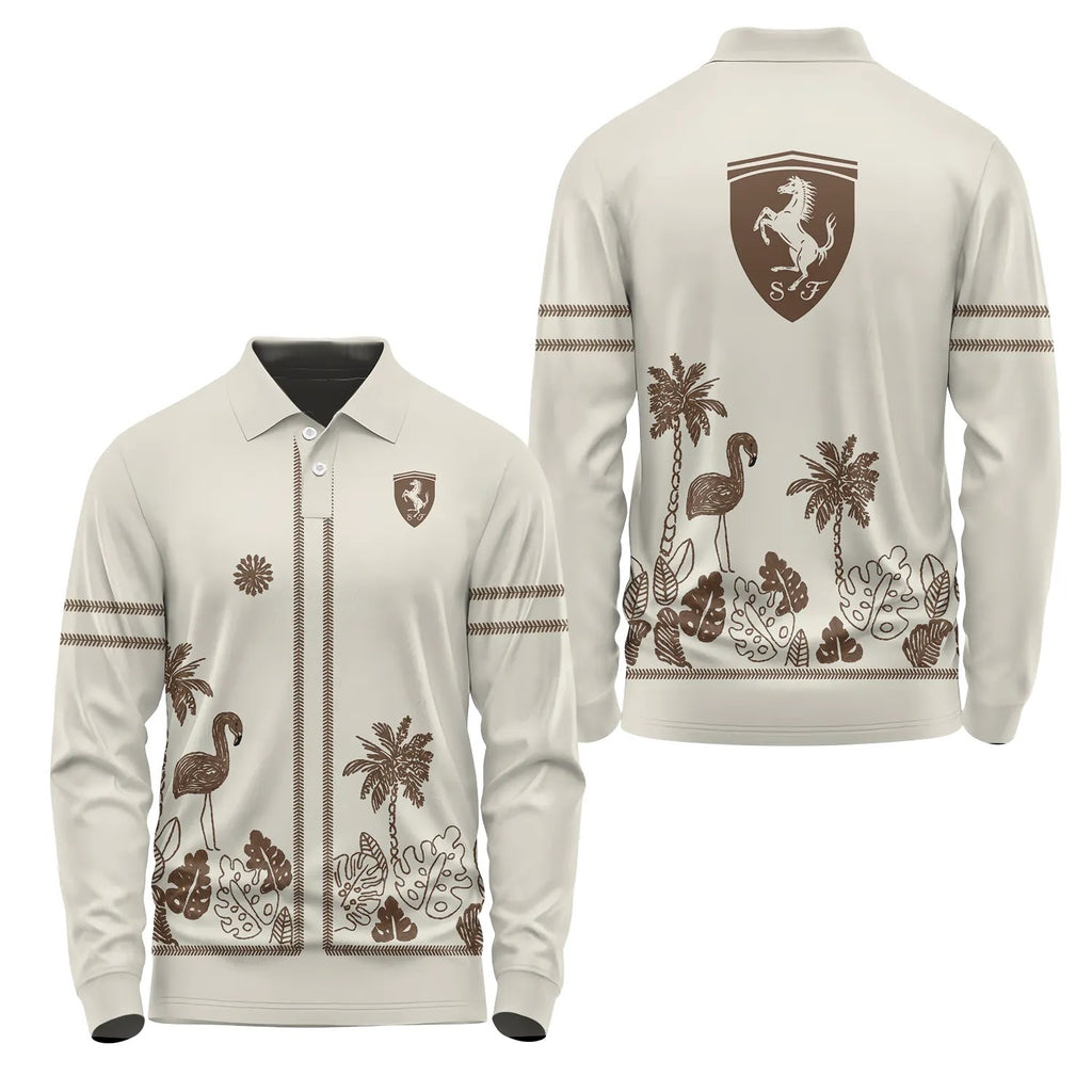 Ferrari Long Sleeve Polo SHW044