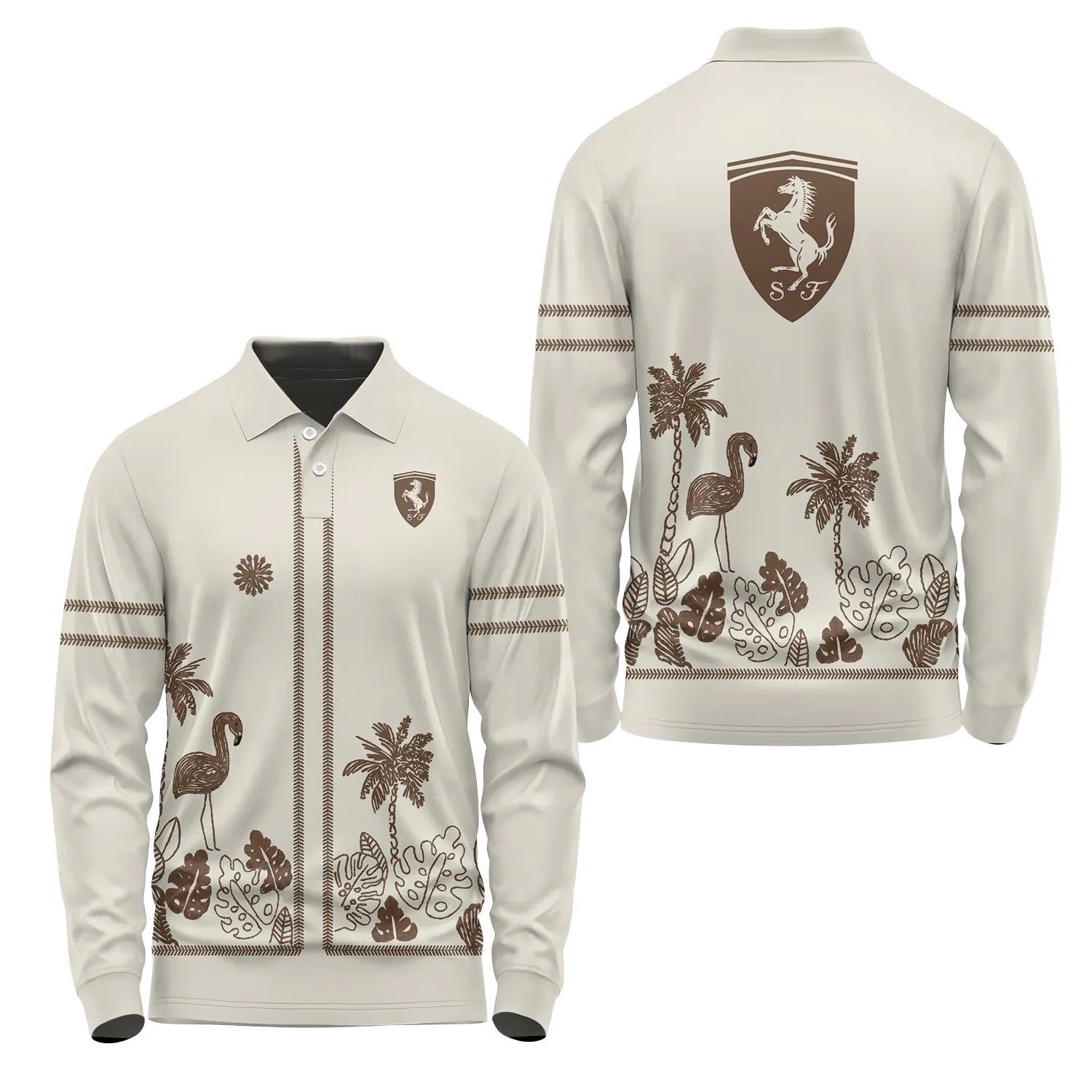 Ferrari Long Sleeve Polo SHW044