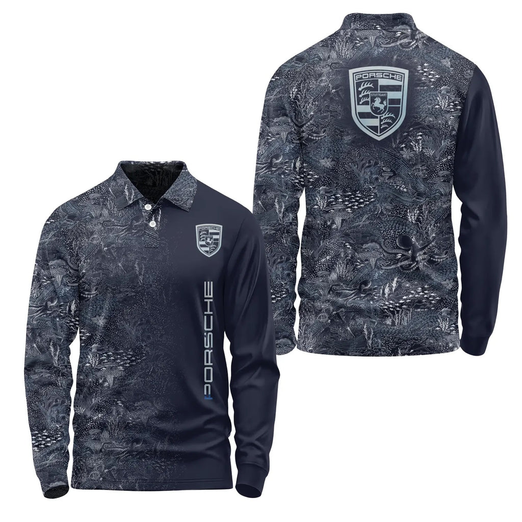 Porsche Long Sleeve Polo SHW006