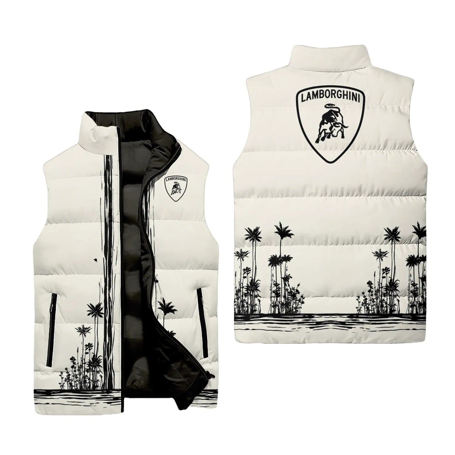 Lamborghini Sleeveless Puffer Jacket SHW043