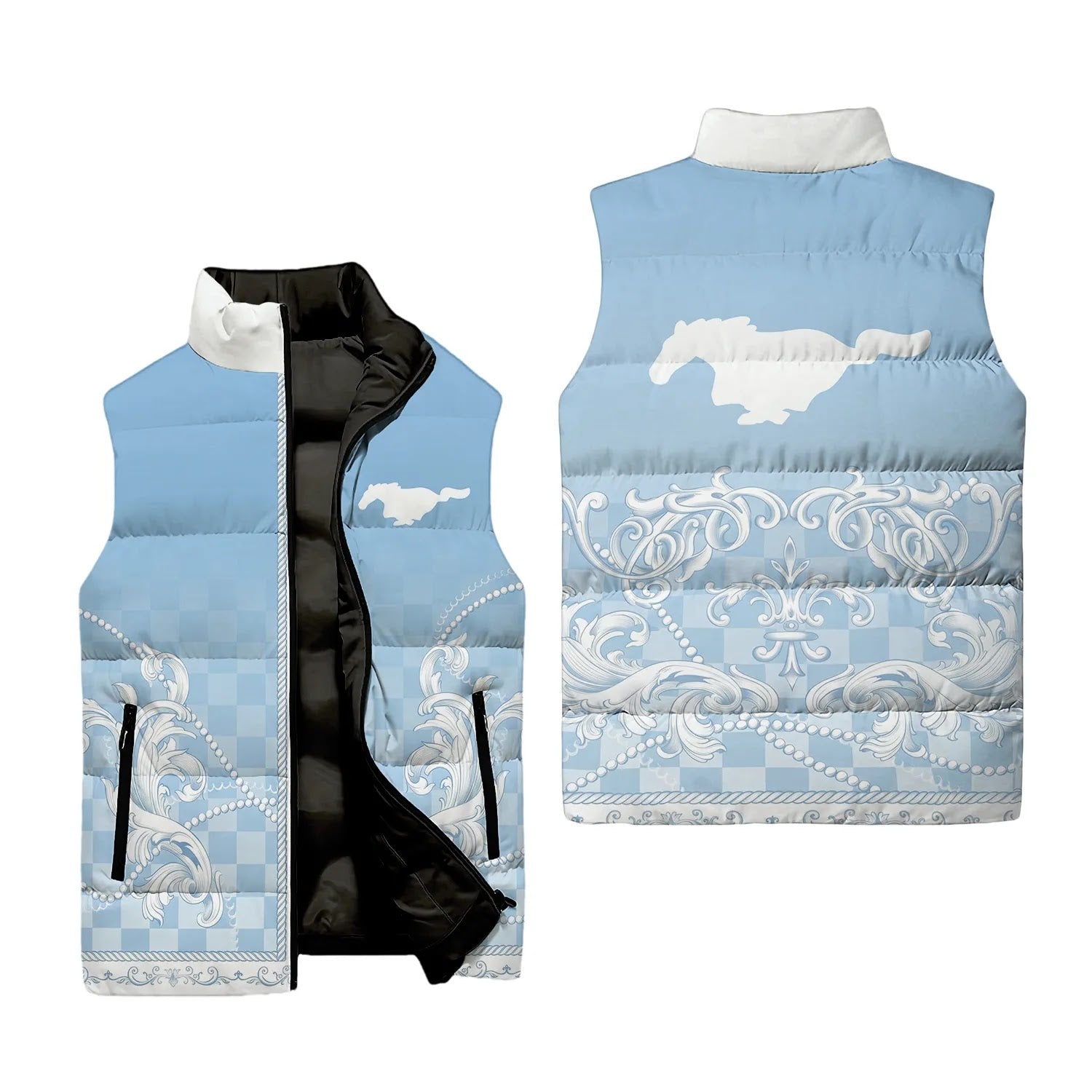 Ford Mustang Sleeveless Puffer Jacket SHW025
