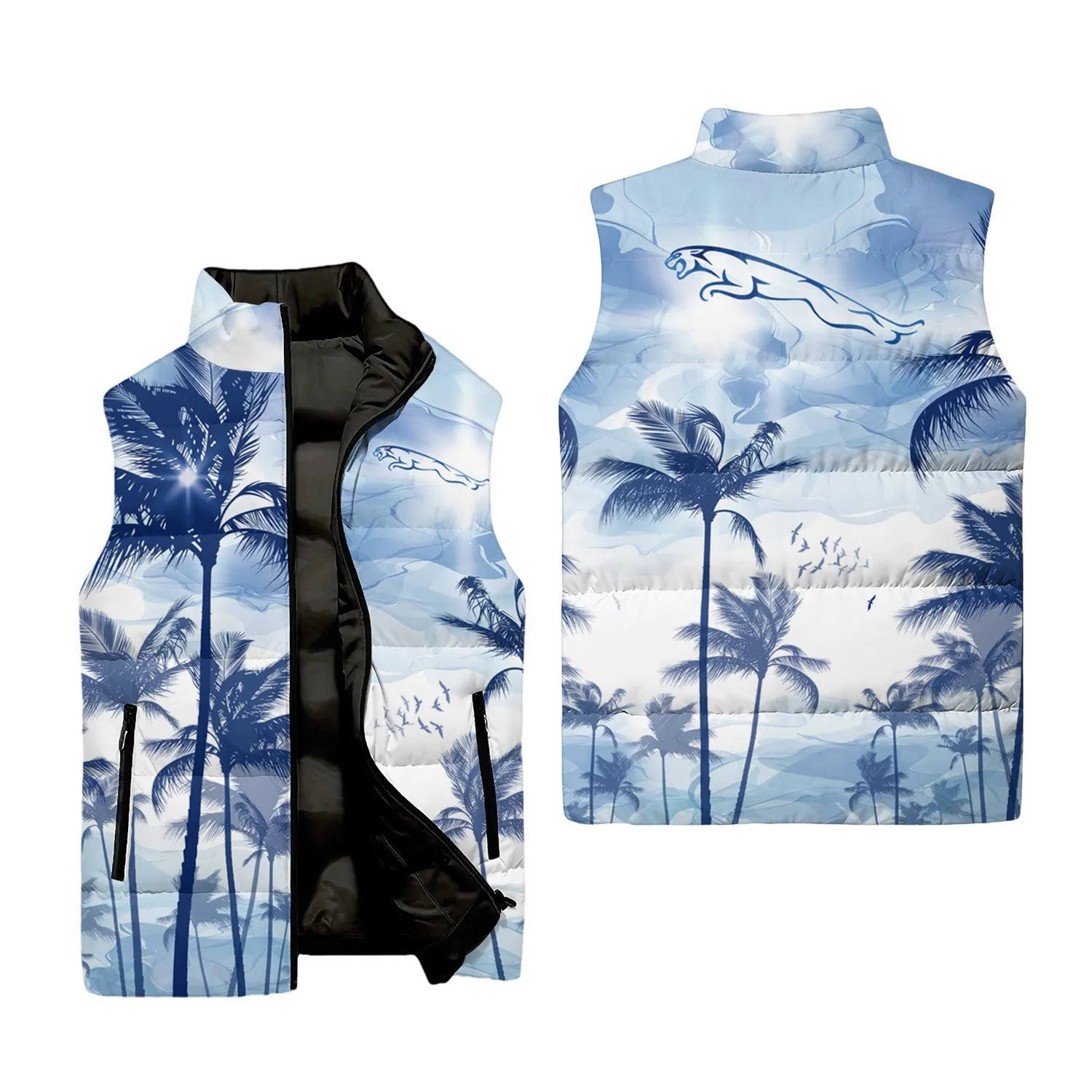 Jaguar Sleeveless Puffer Jacket SHW004