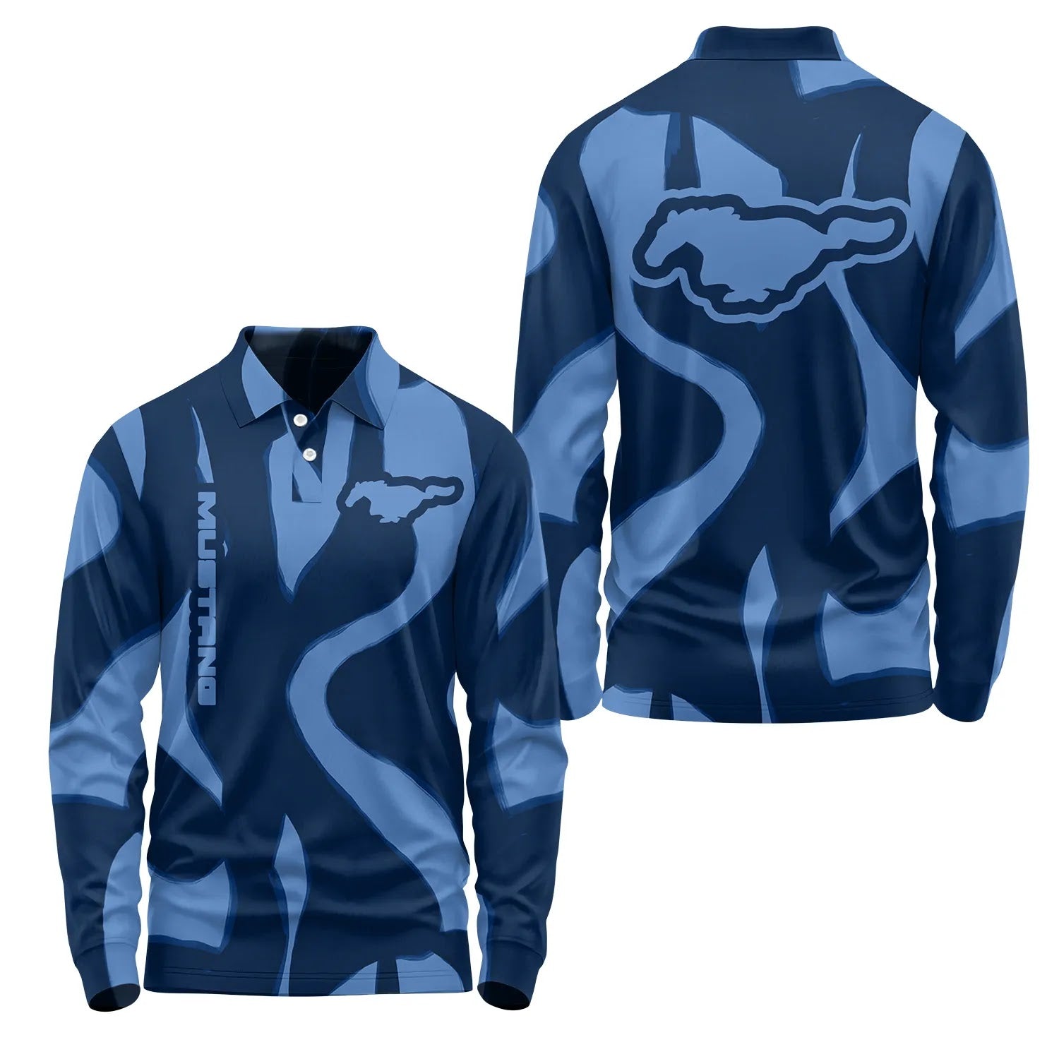 Ford Mustang Long Sleeve Polo SHW068