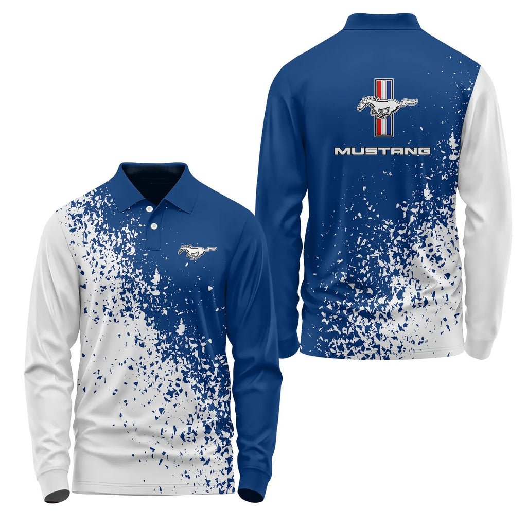 Ford Mustang Long Sleeve Polo SC070