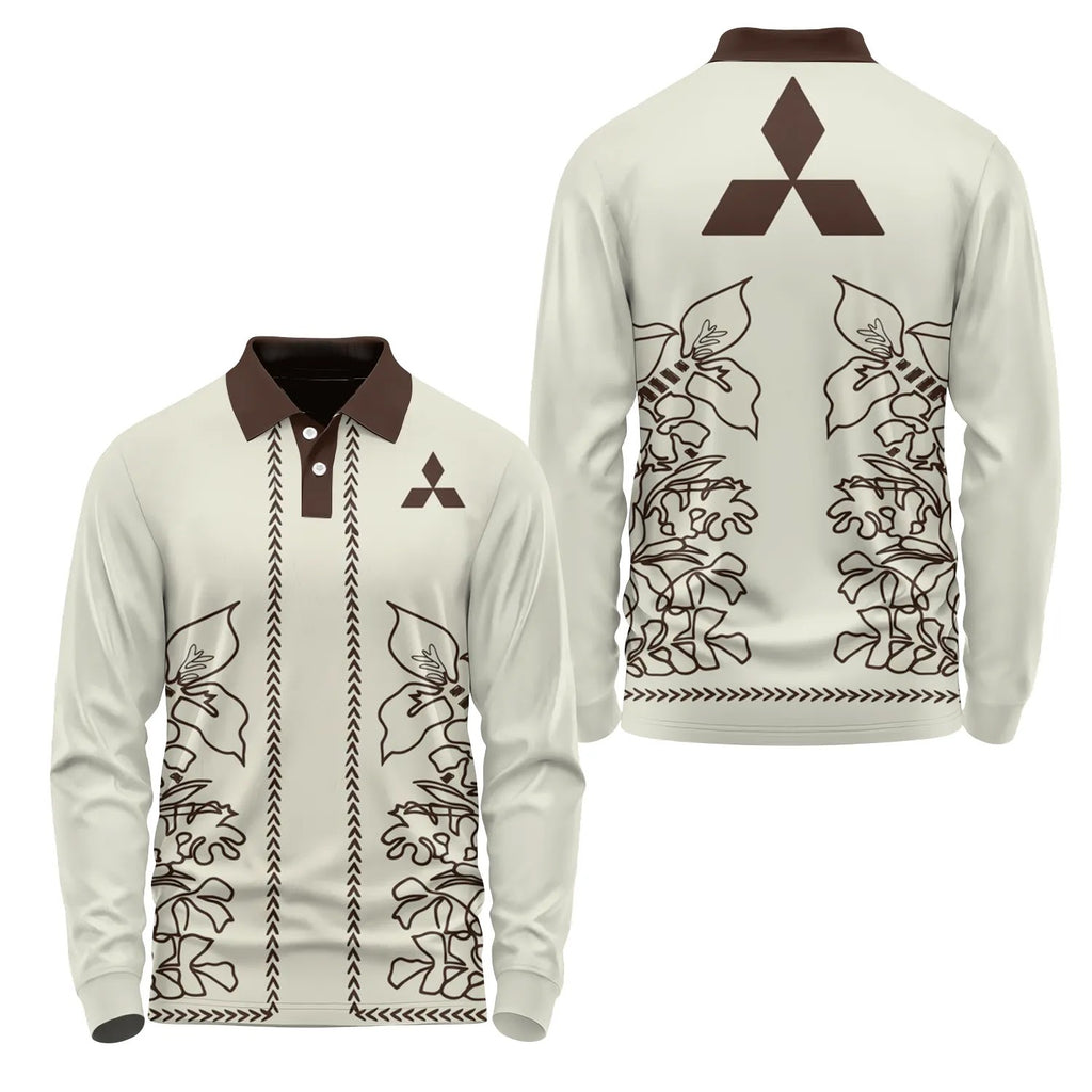 Mitsubishi Long Sleeve Polo SHW064