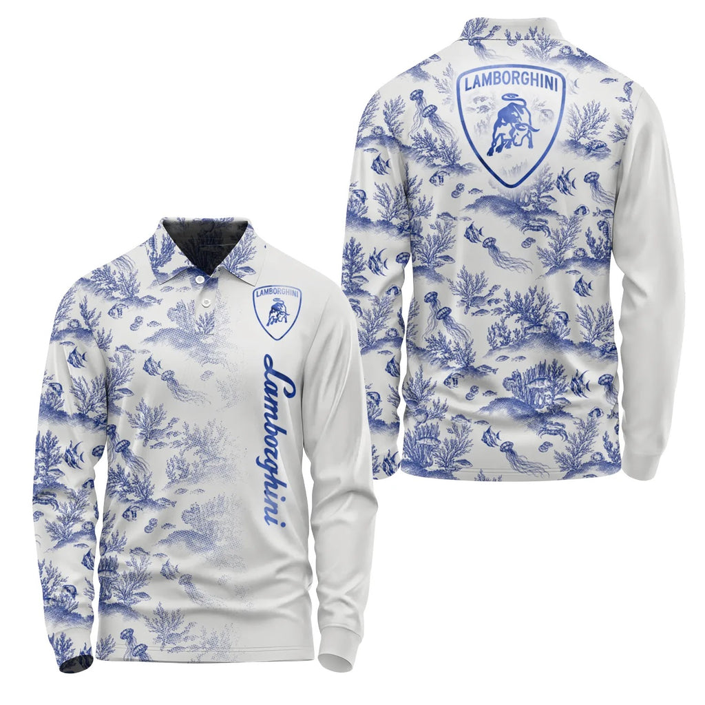 Lamborghini Long Sleeve Polo SHW009