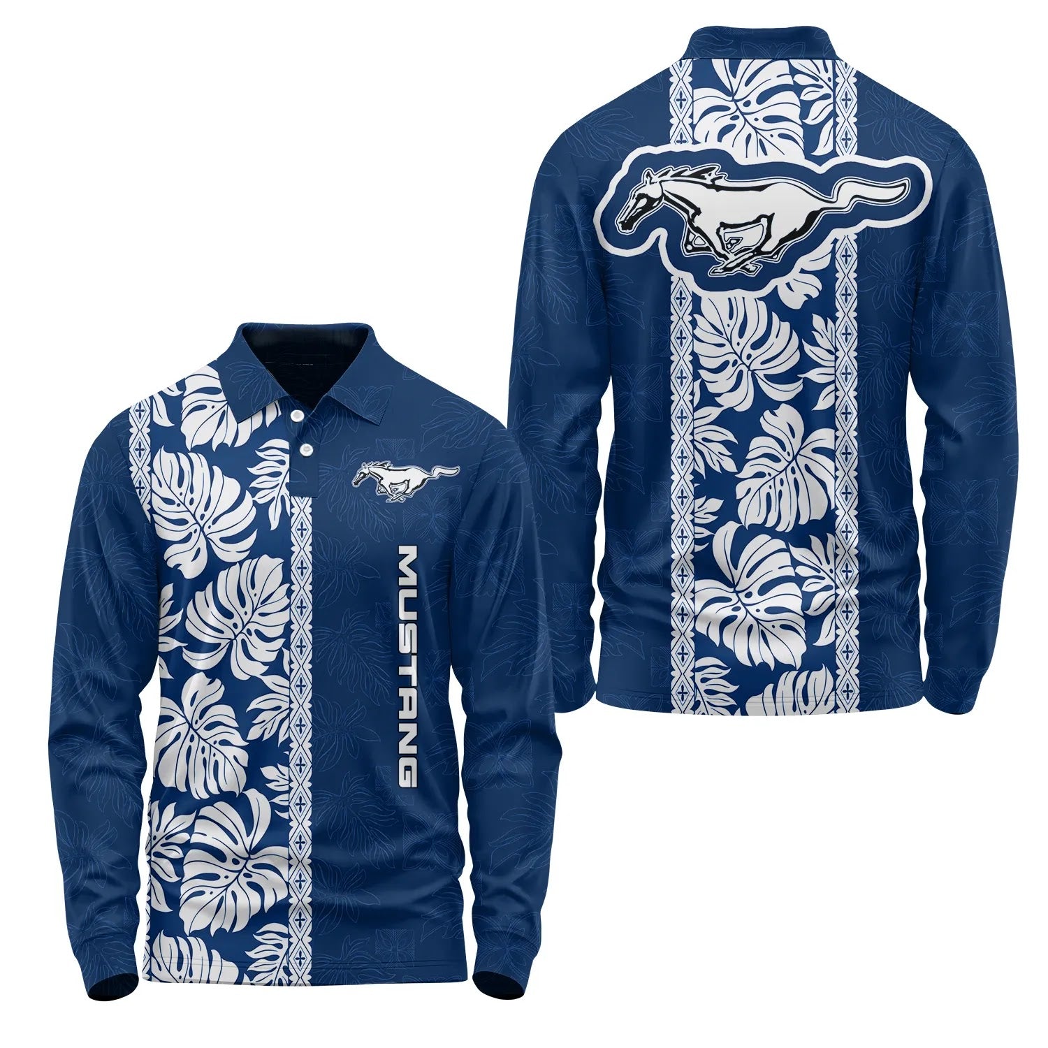 Ford Mustang Long Sleeve Polo SHW046