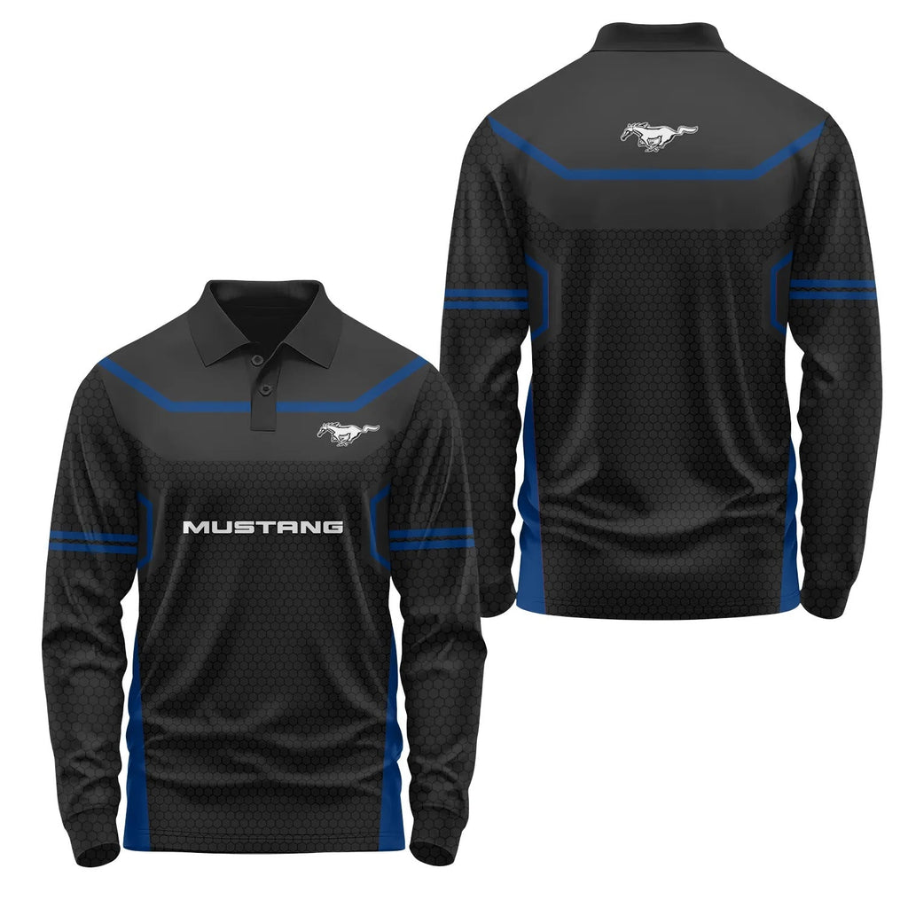 Ford Mustang Long Sleeve Polo SC052