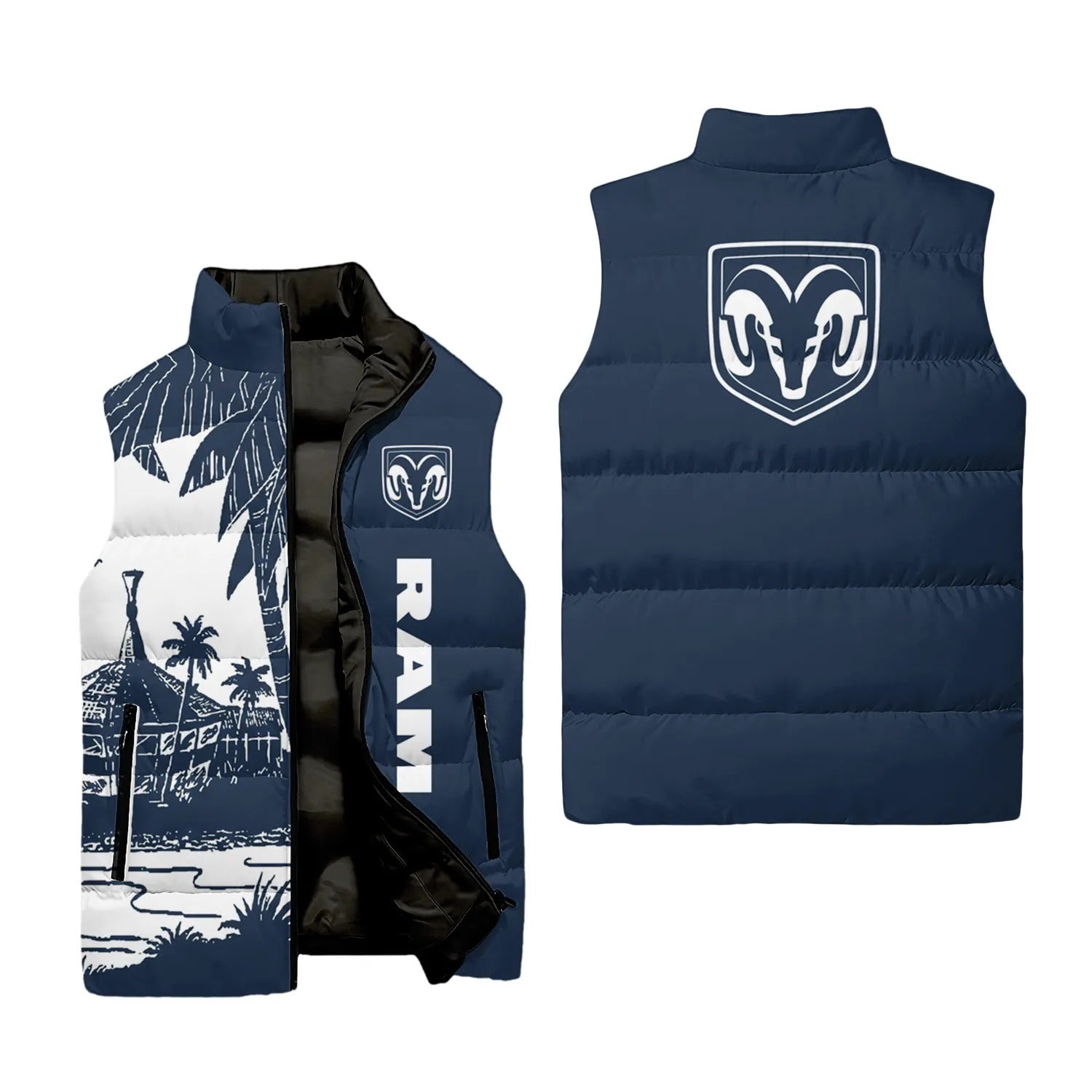 Ram Sleeveless Puffer Jacket SHW031