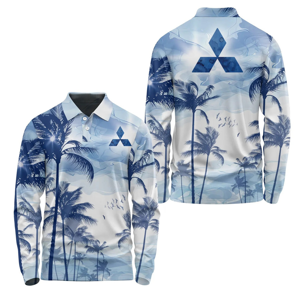 Mitsubishi Long Sleeve Polo SHW004