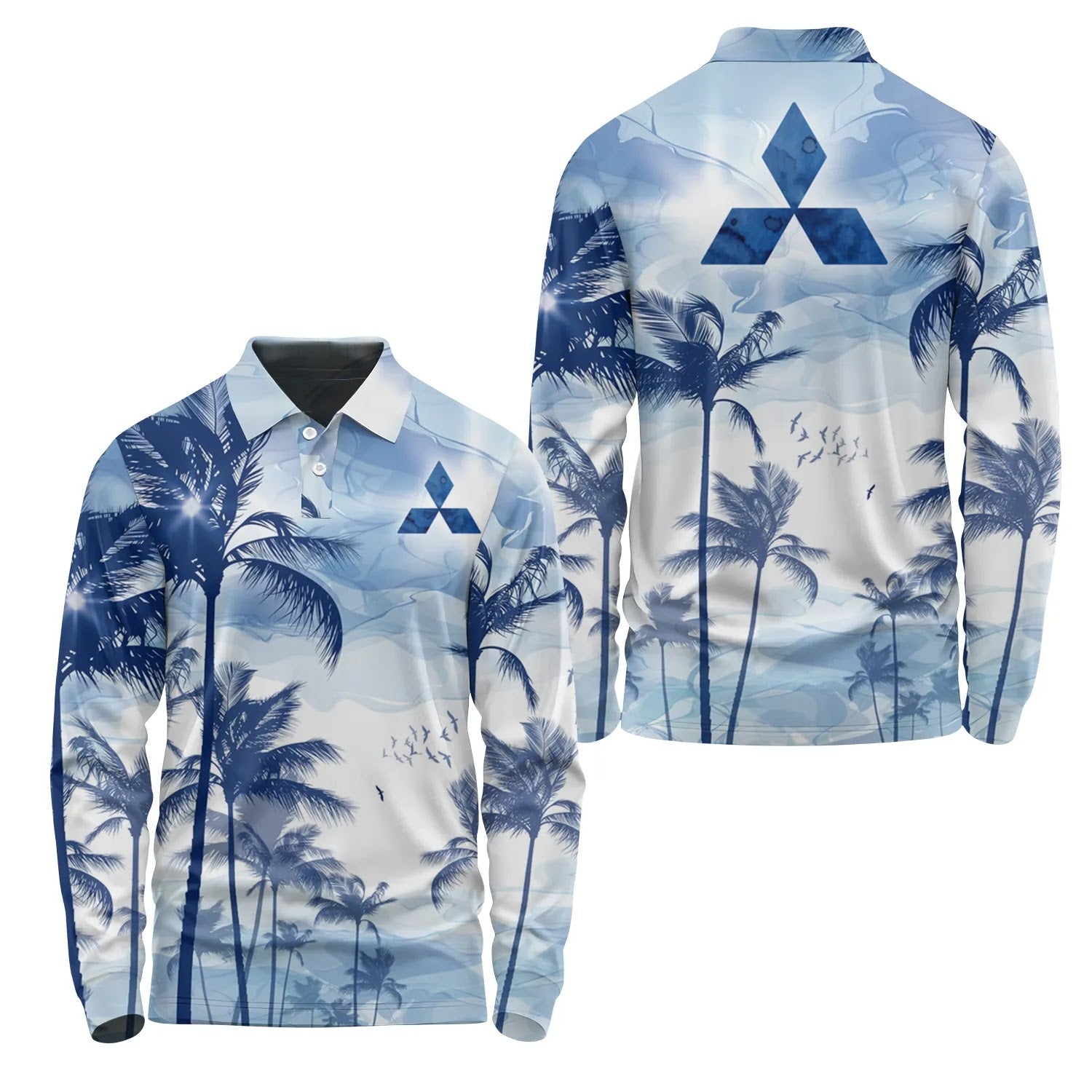 Mitsubishi Long Sleeve Polo SHW004