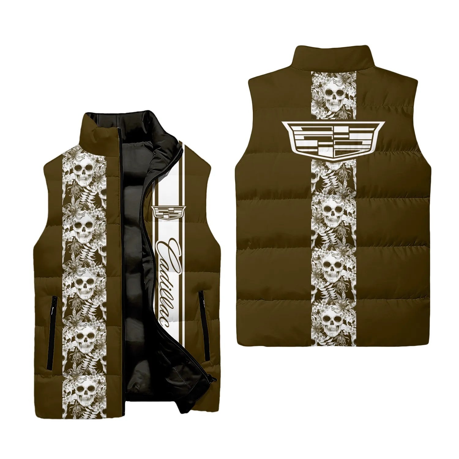 Cadillac Sleeveless Puffer Jacket SHW042