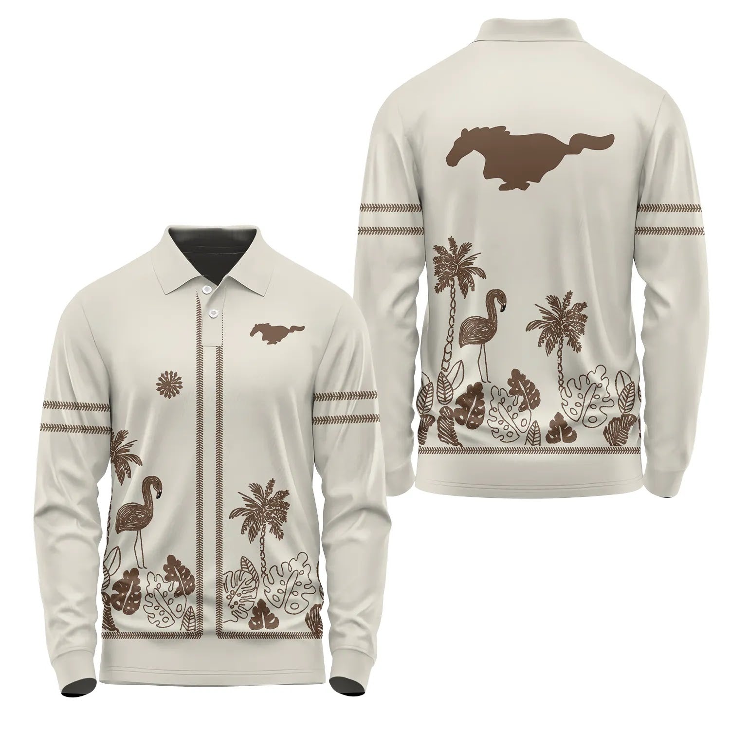 Ford Mustang Long Sleeve Polo SHW044