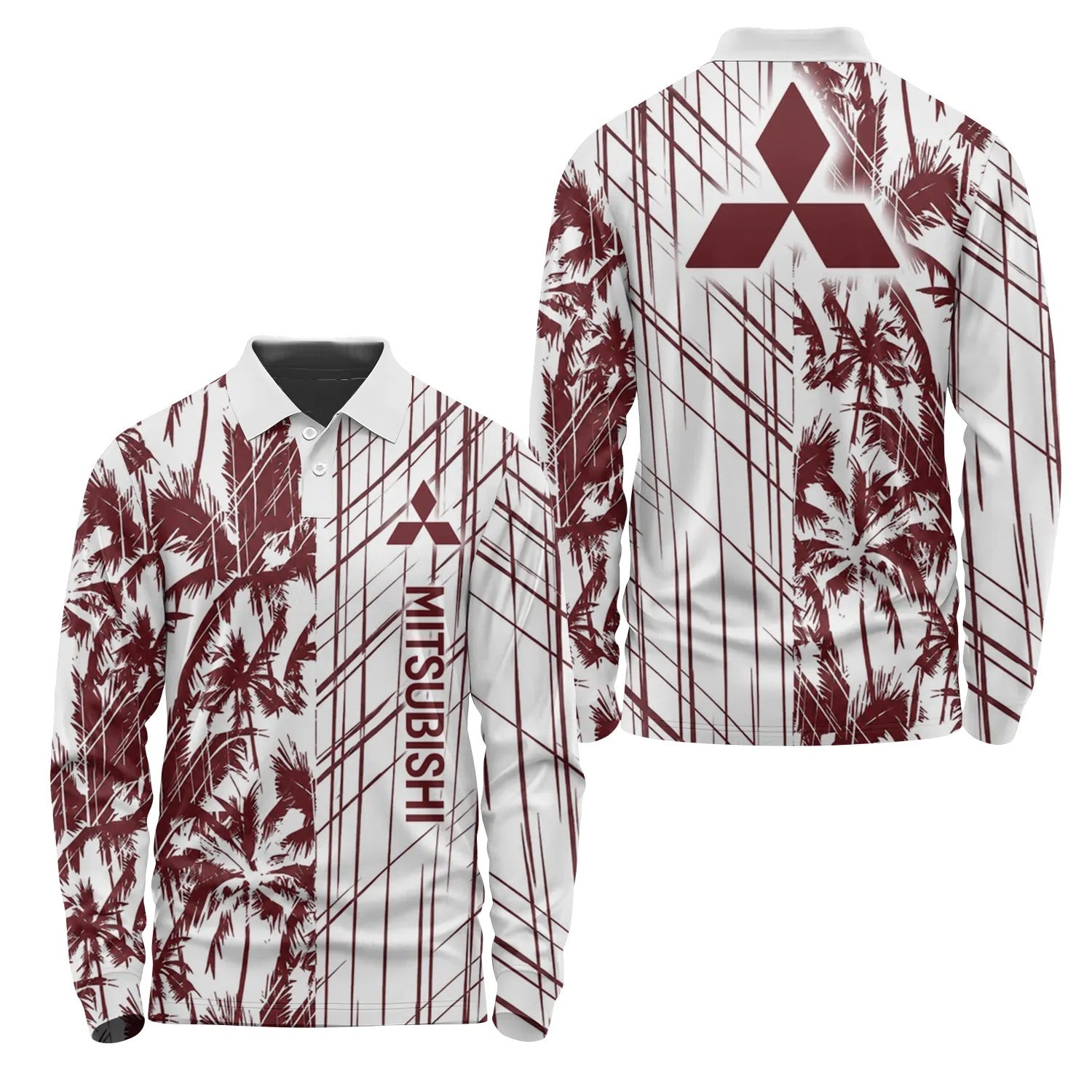 Mitsubishi Long Sleeve Polo SHW041