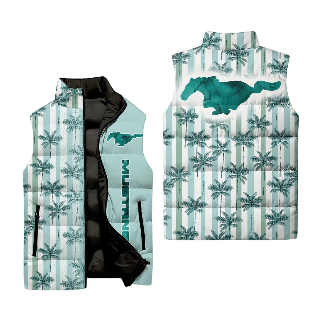 Ford Mustang Sleeveless Puffer Jacket SHW028