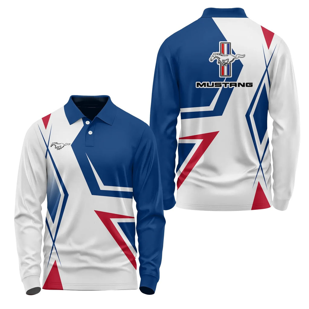Ford Mustang Long Sleeve Polo SC080